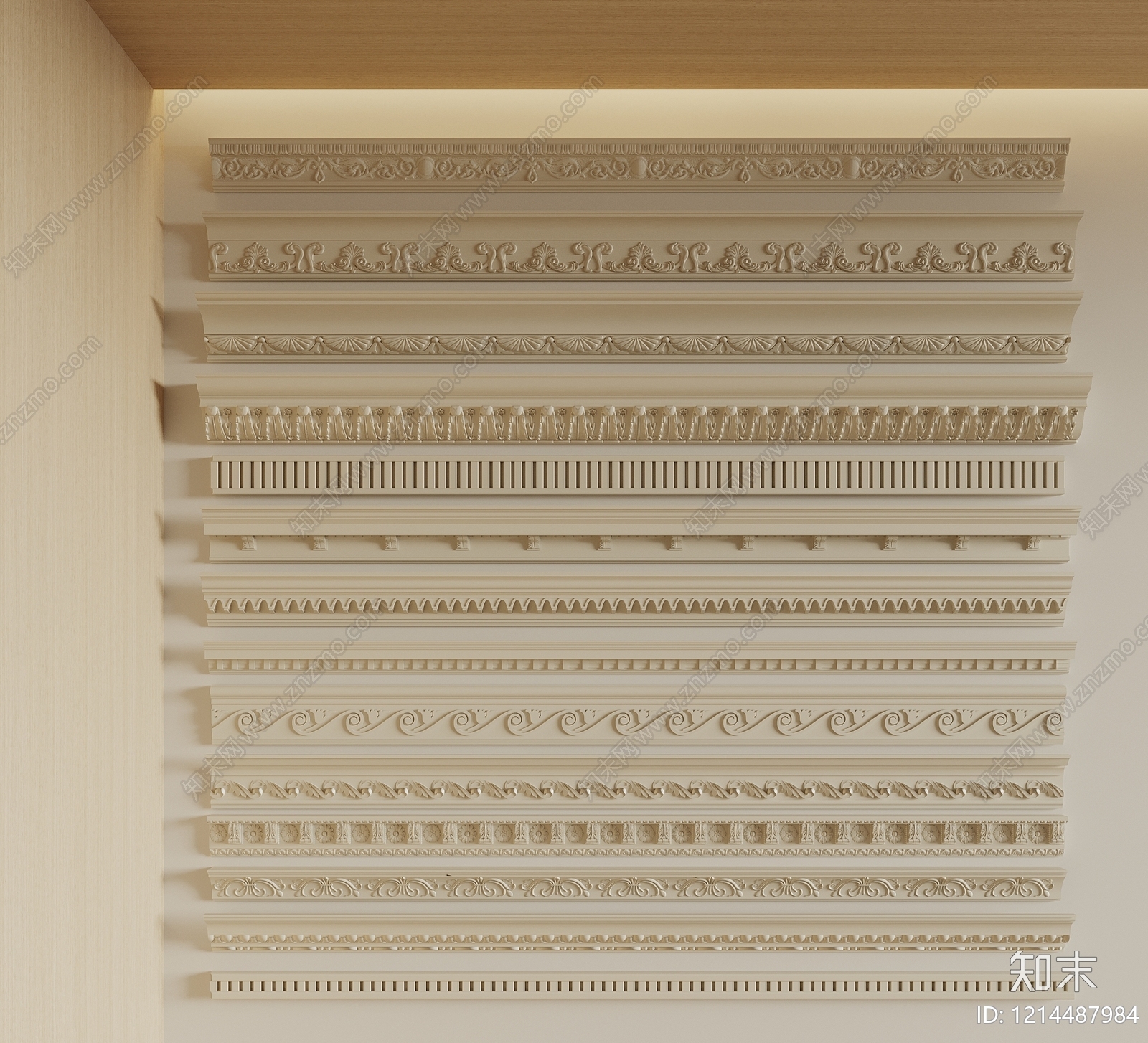 欧式线条3D模型下载【ID:1214487984】