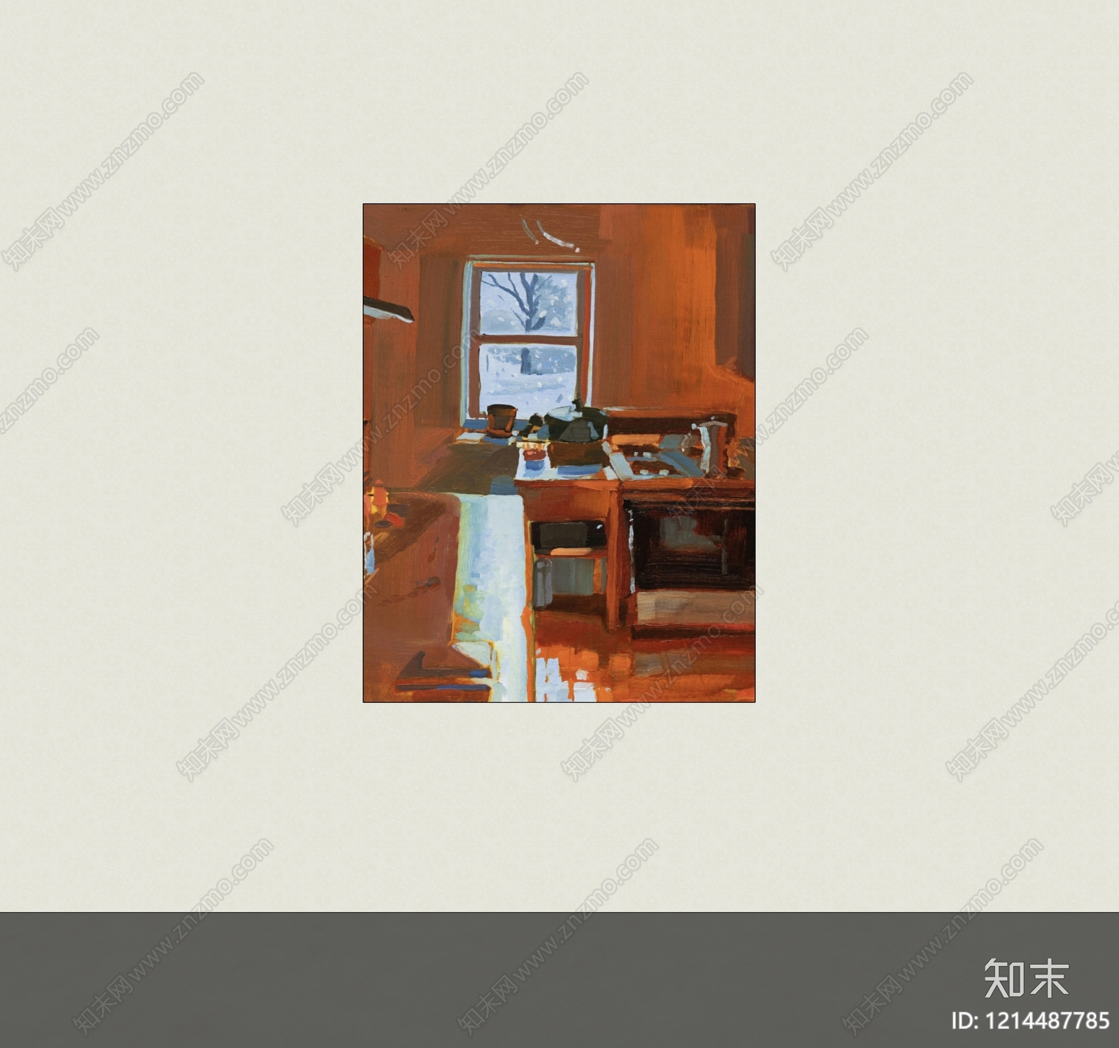 复古装饰画SU模型下载【ID:1214487785】
