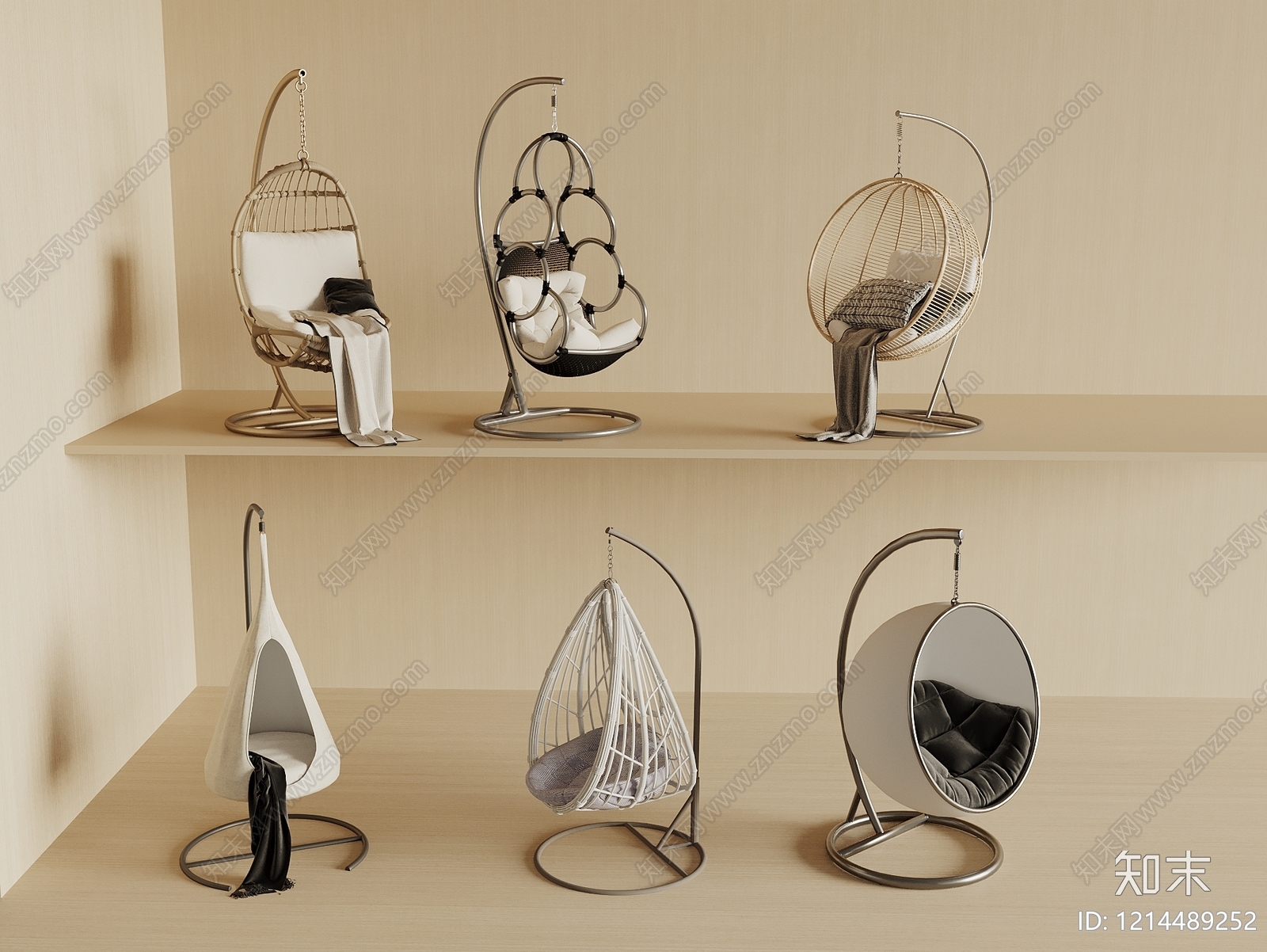现代简约吊椅3D模型下载【ID:1214489252】
