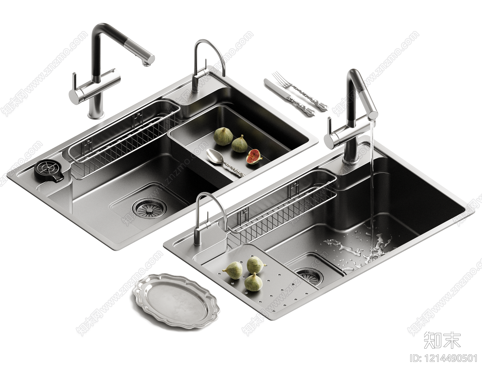 现代简约水槽3D模型下载【ID:1214490501】