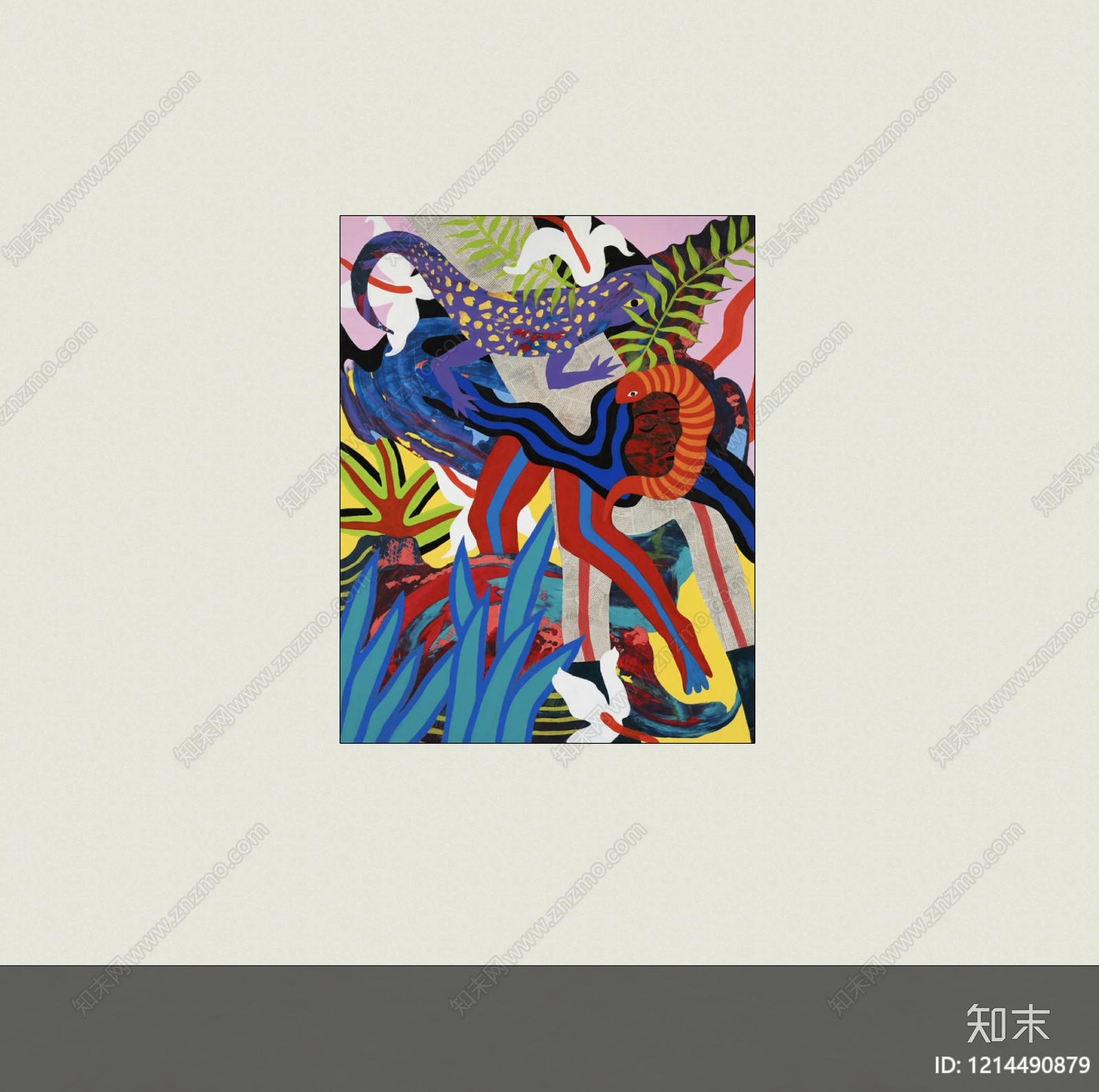 波普艺术抽象画SU模型下载【ID:1214490879】