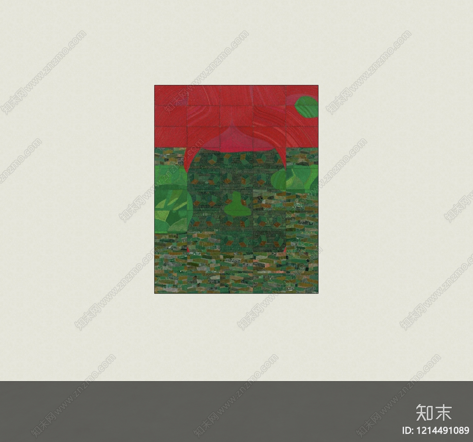 拼贴艺术抽象画SU模型下载【ID:1214491089】