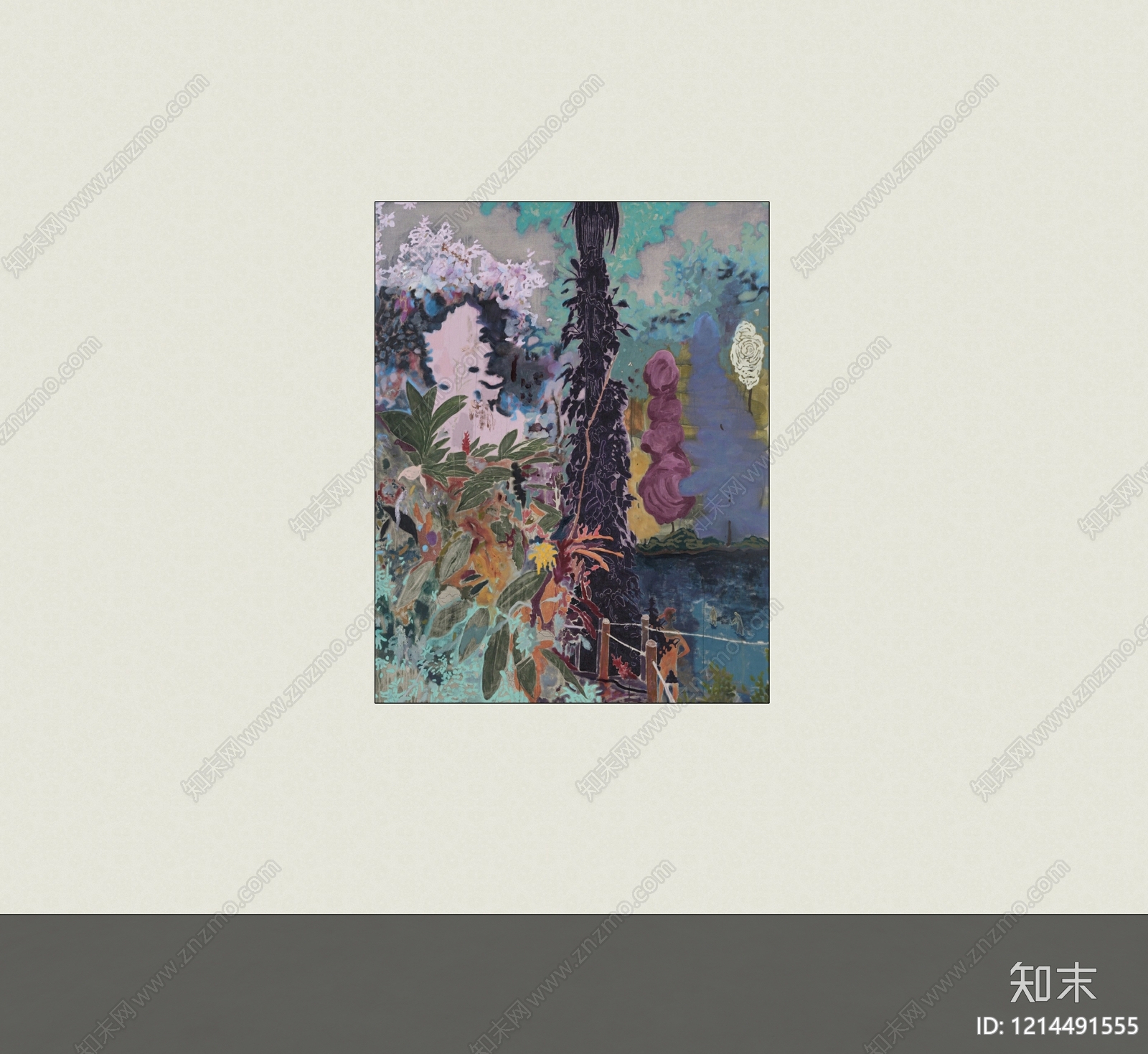 现代装饰画SU模型下载【ID:1214491555】