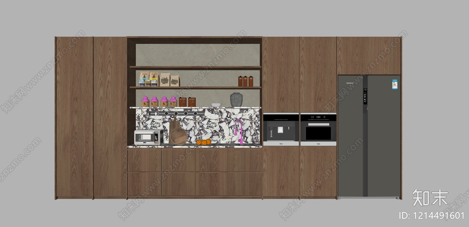 现代简约餐边柜SU模型下载【ID:1214491601】