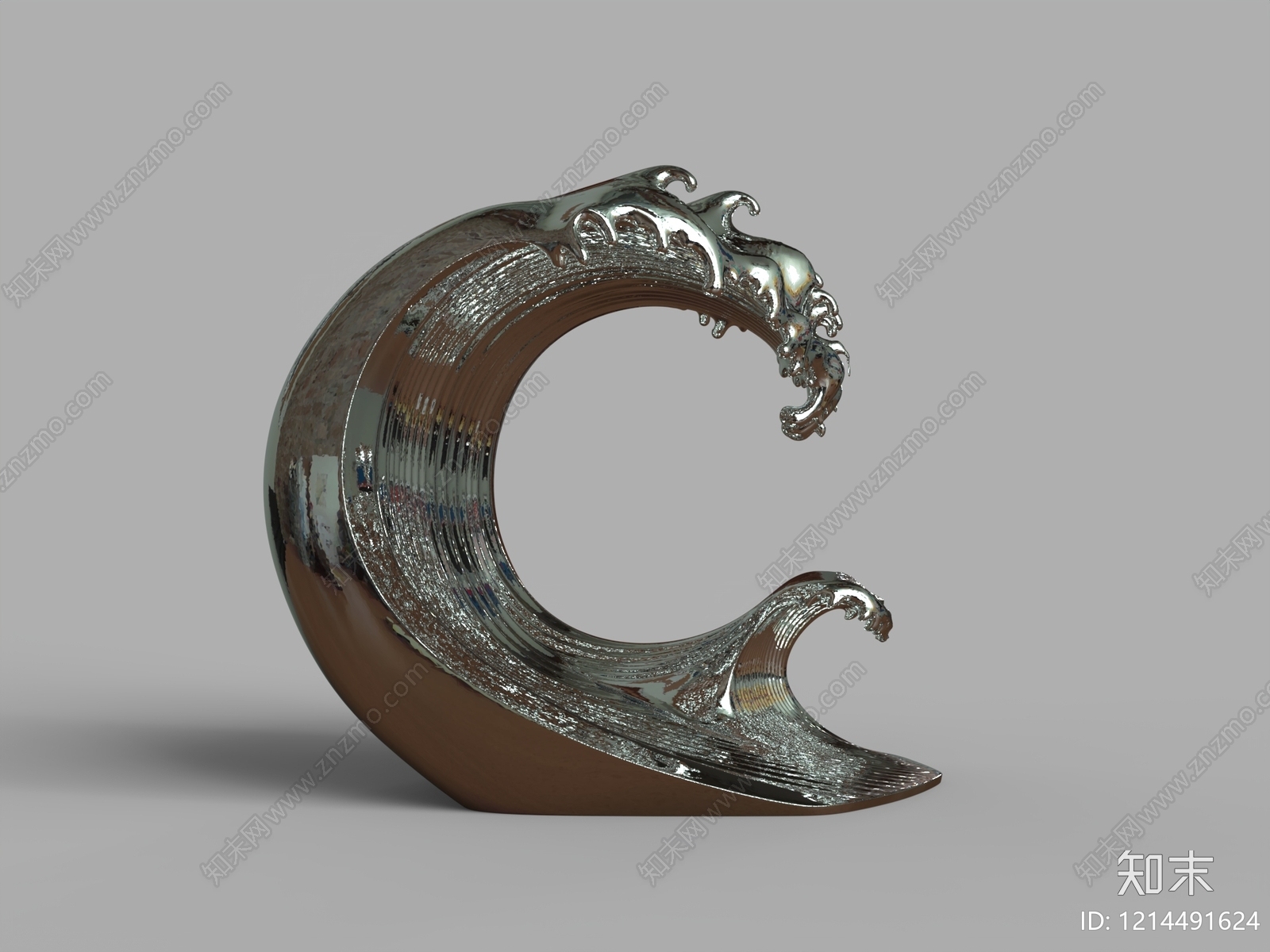 现代极简雕塑摆件3D模型下载【ID:1214491624】