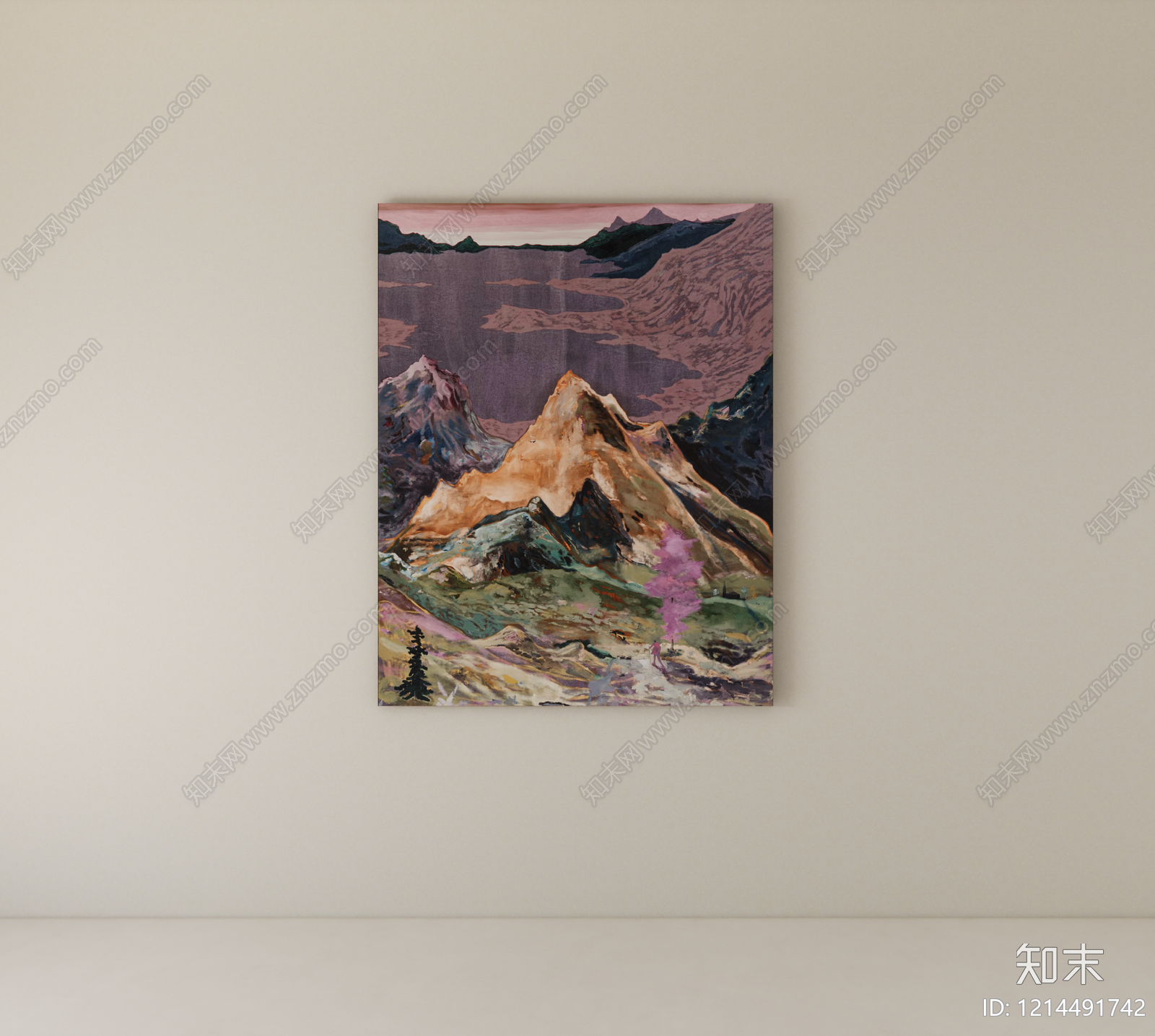 现代装饰画SU模型下载【ID:1214491742】