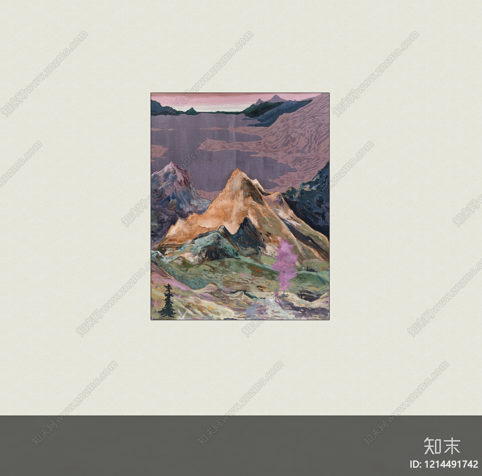 现代装饰画SU模型下载【ID:1214491742】