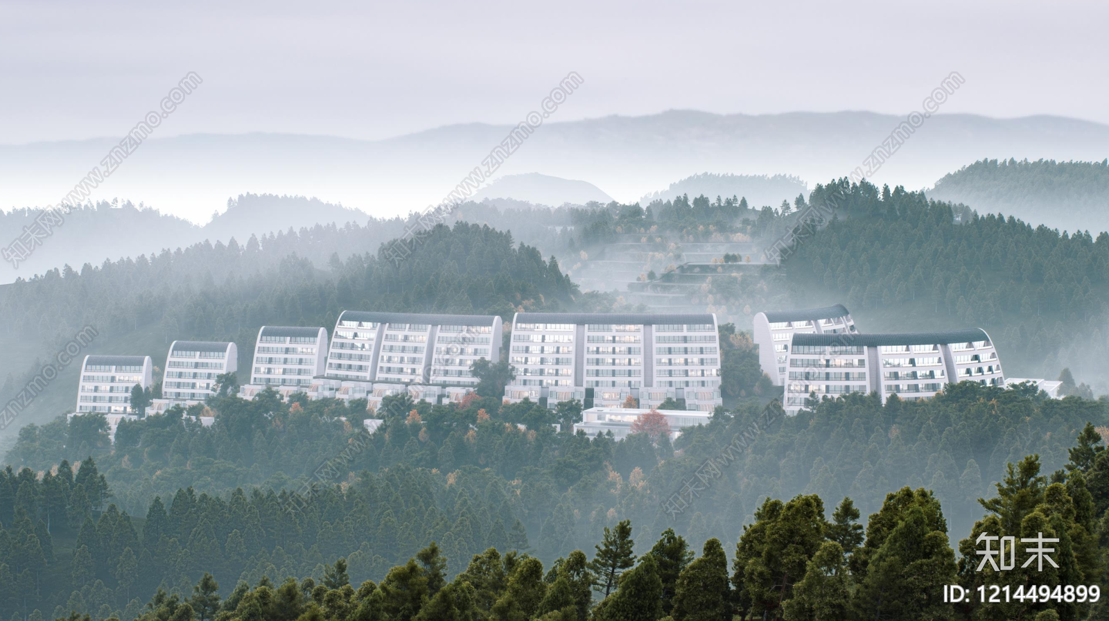 现代别墅建筑下载【ID:1214494899】