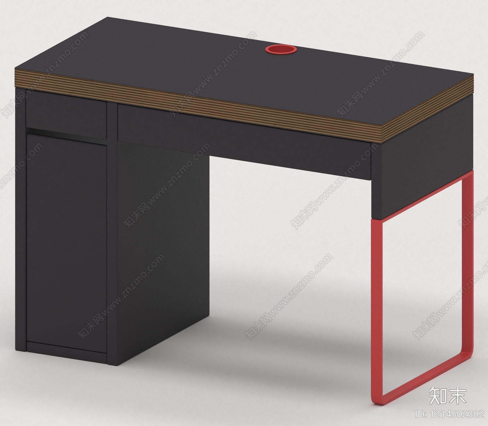 现代简约书桌3D模型下载【ID:1214502302】