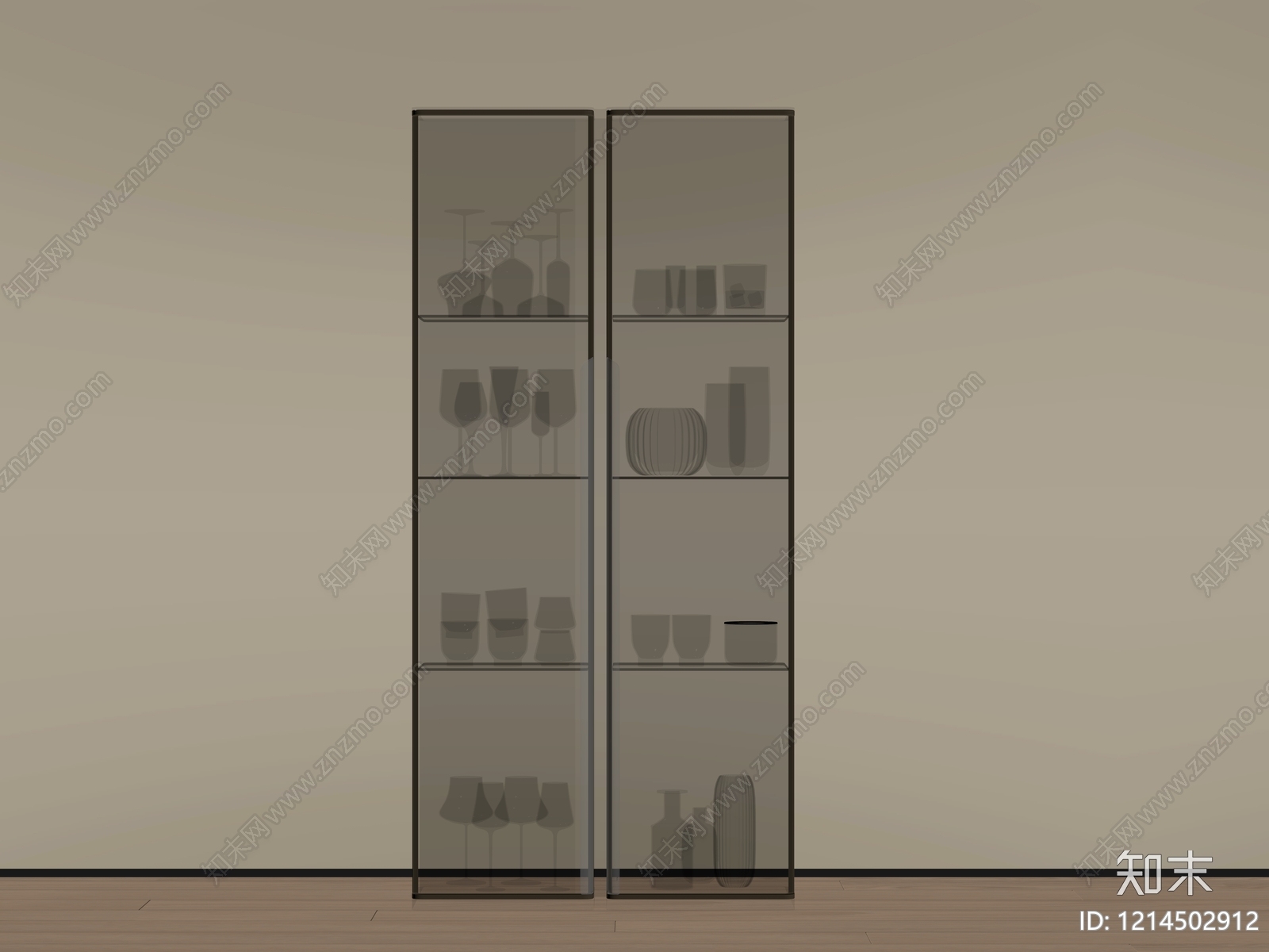 现代简约酒柜SU模型下载【ID:1214502912】