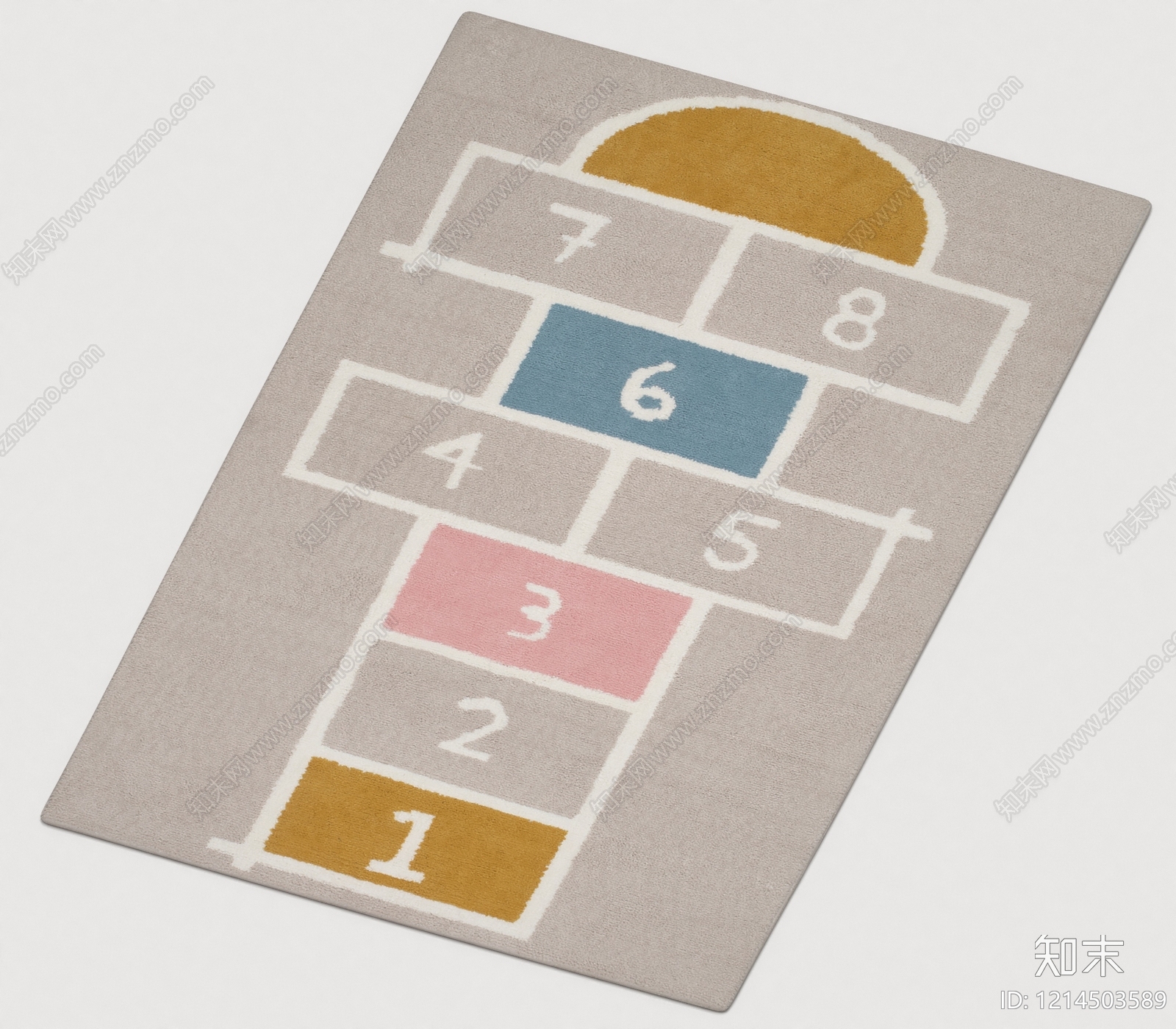 北欧儿童地毯3D模型下载【ID:1214503589】