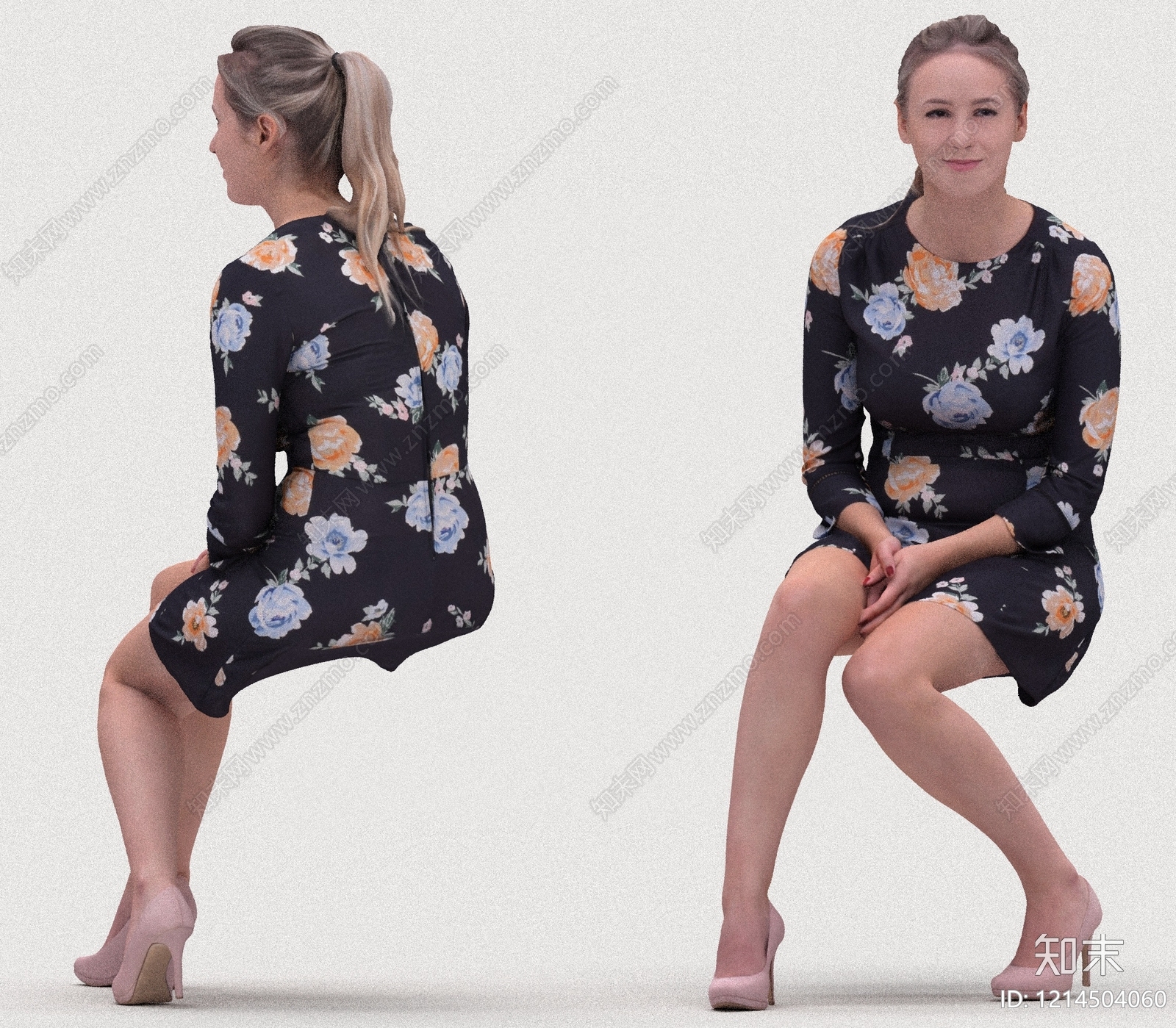 现代简约女人3D模型下载【ID:1214504060】