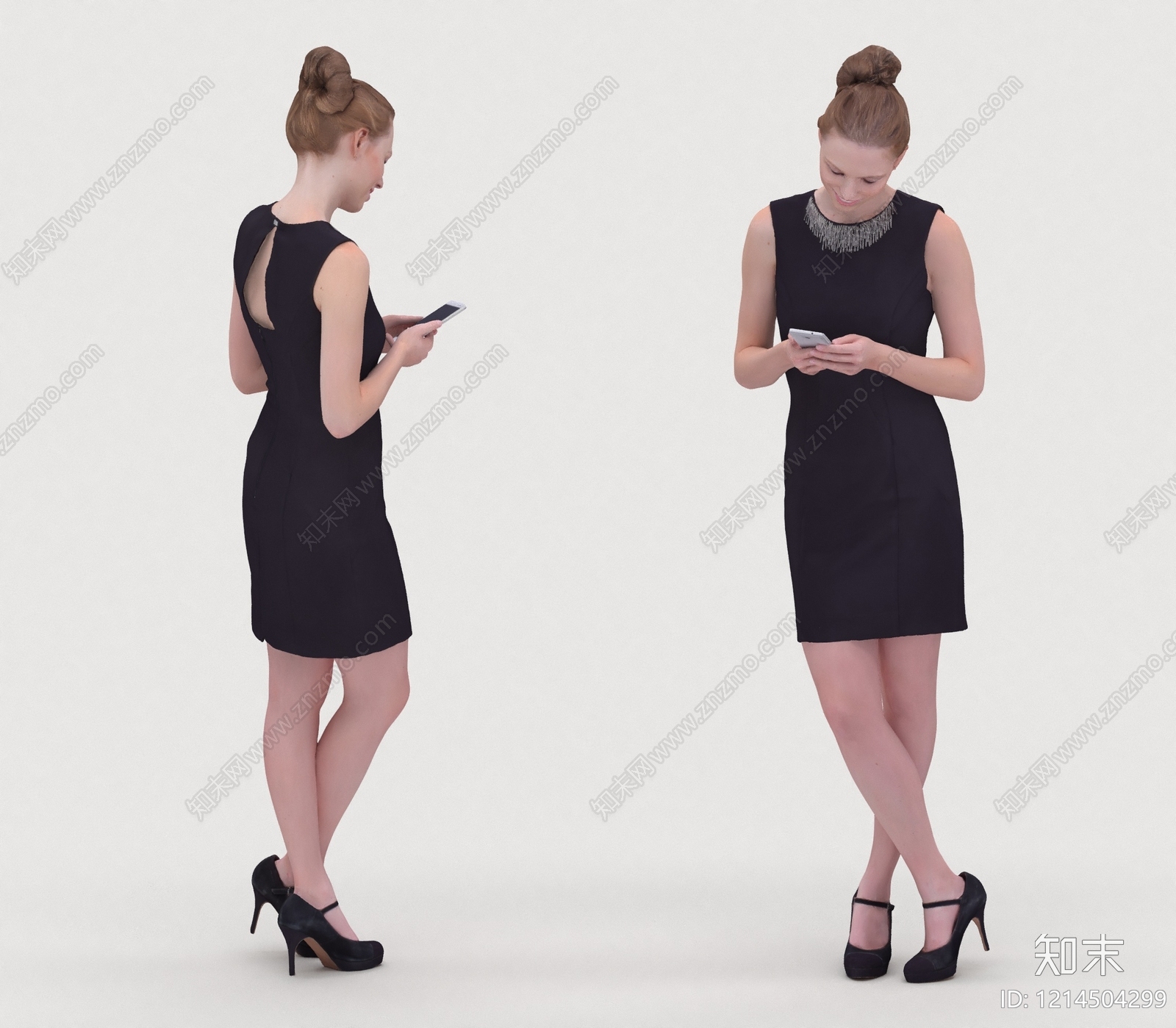 现代简约女人3D模型下载【ID:1214504299】