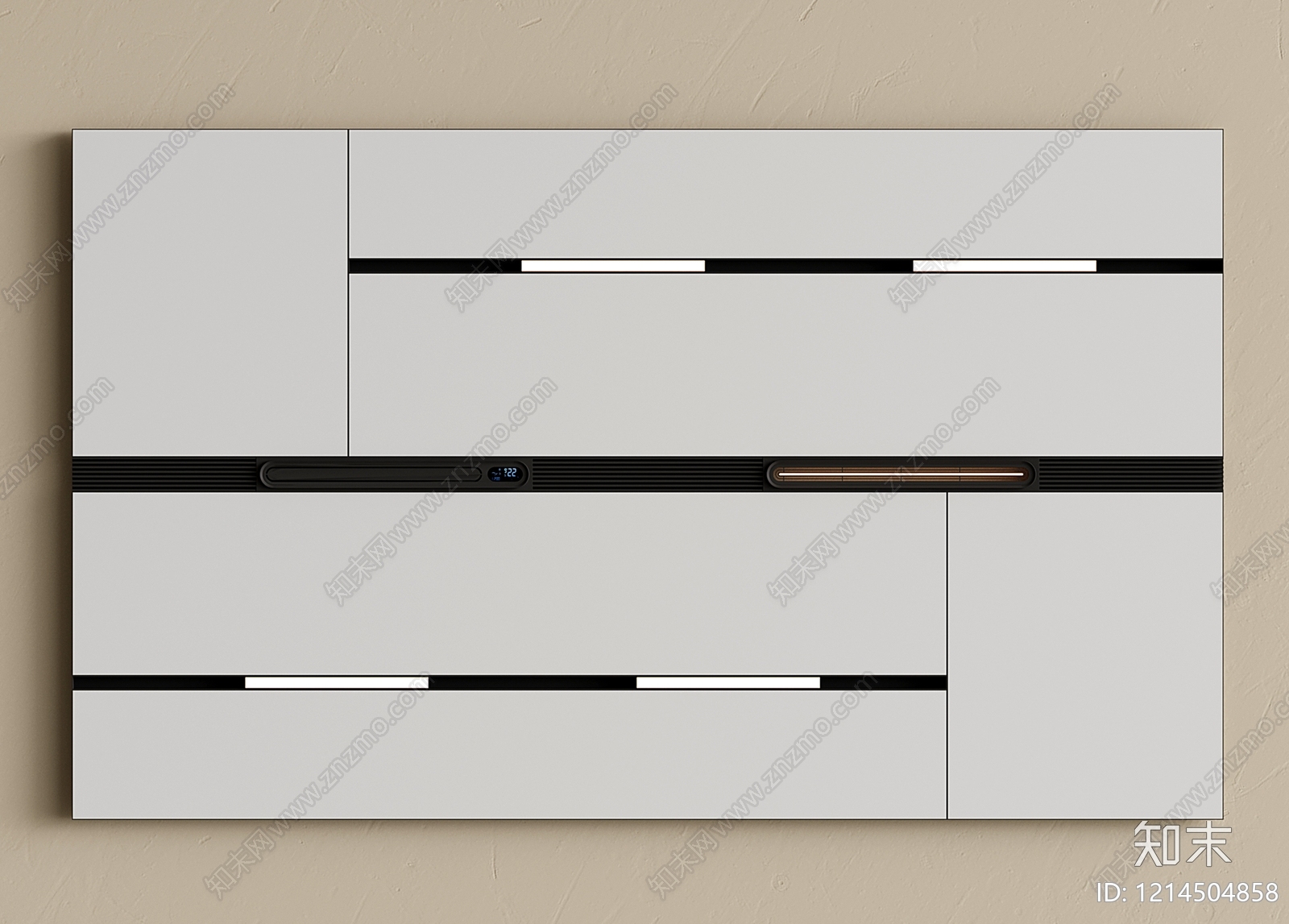 极简吊顶3D模型下载【ID:1214504858】