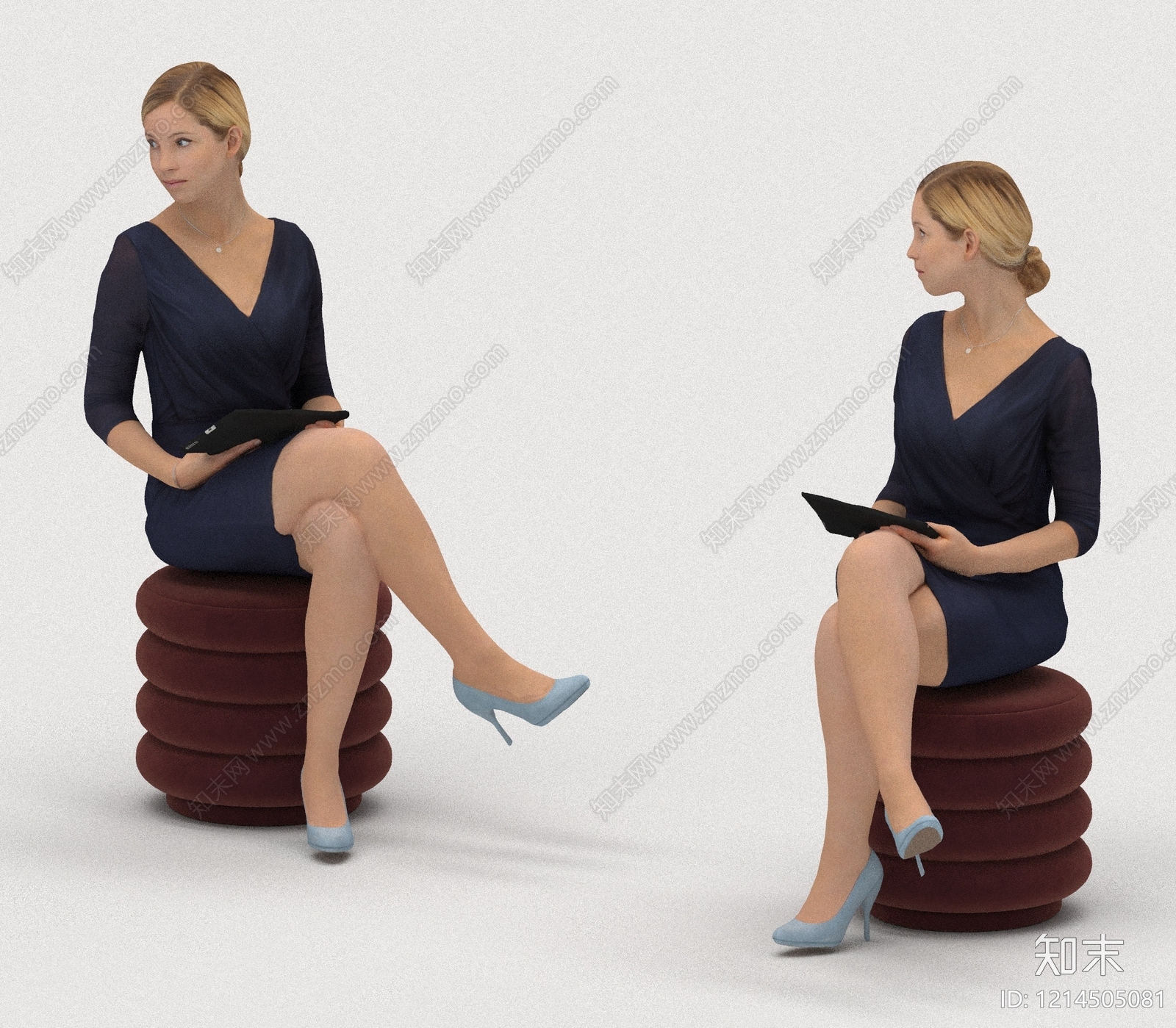 现代简约虚拟人物3D模型下载【ID:1214505081】