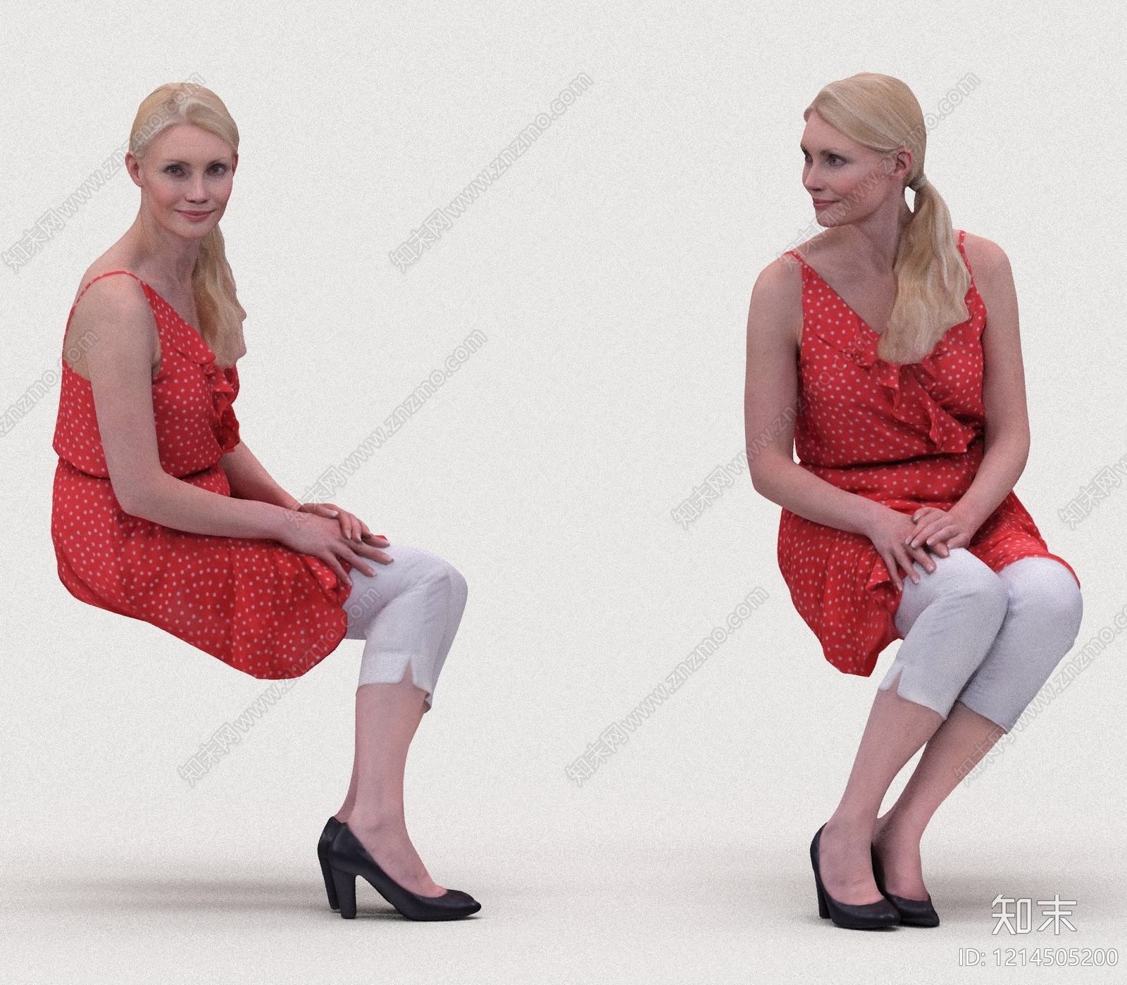 现代简约女人3D模型下载【ID:1214505200】