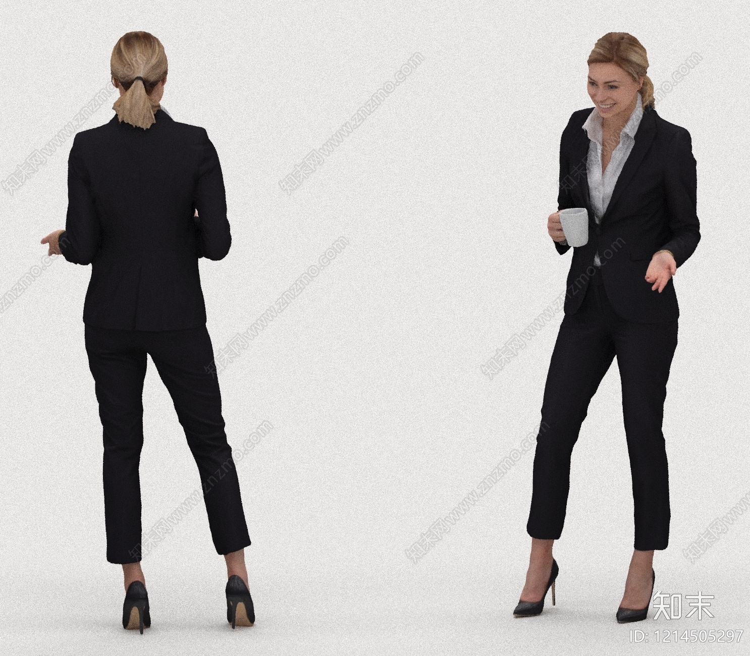 现代简约女人3D模型下载【ID:1214505297】