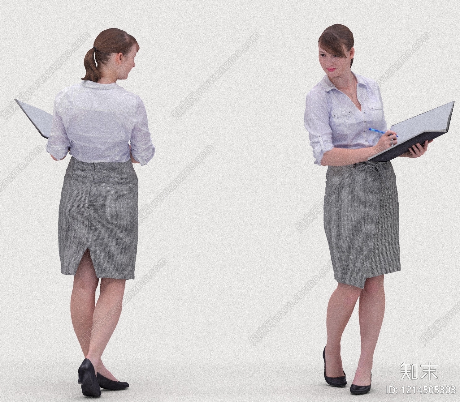 现代简约女人3D模型下载【ID:1214505303】