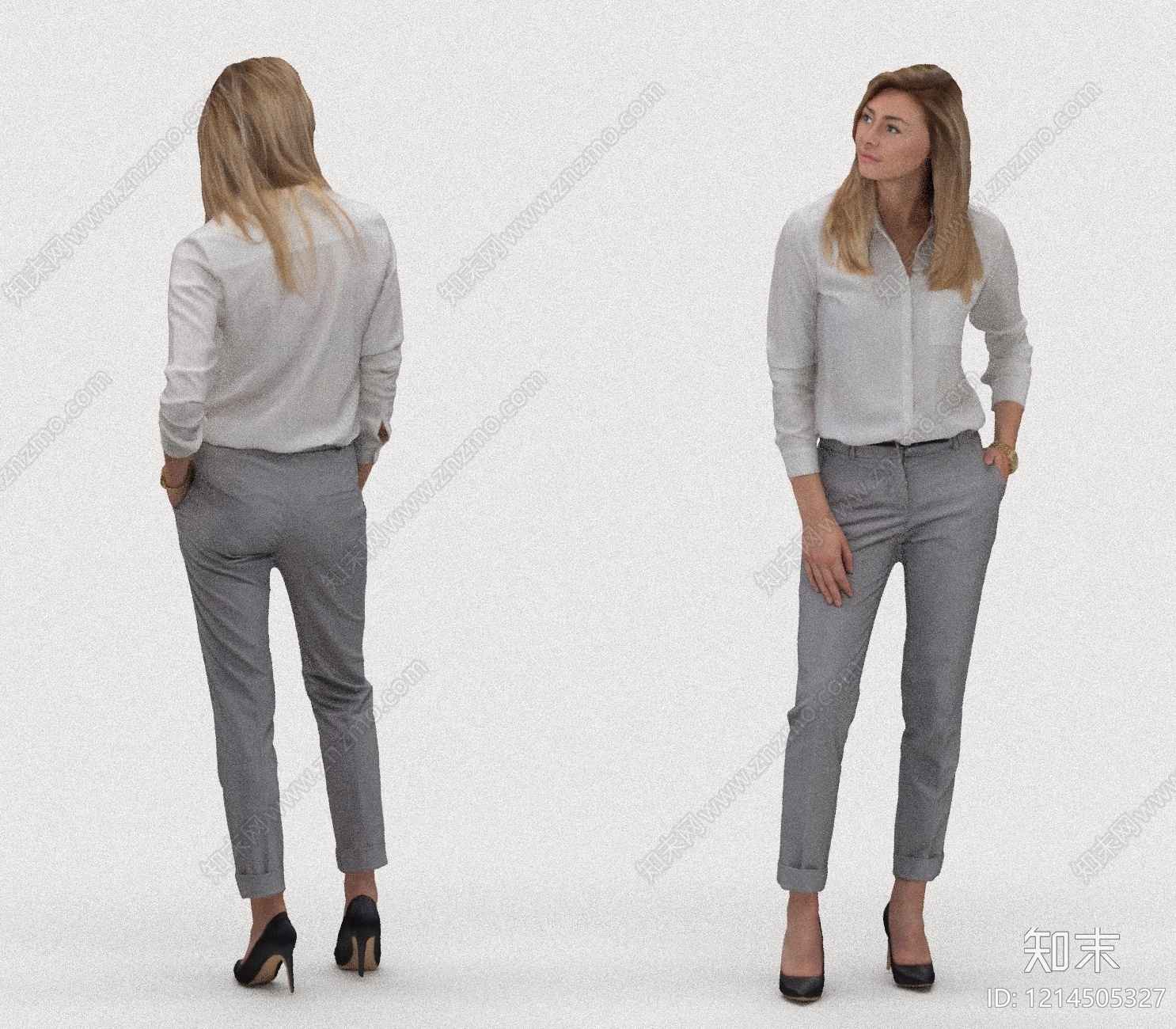 现代简约女人3D模型下载【ID:1214505327】