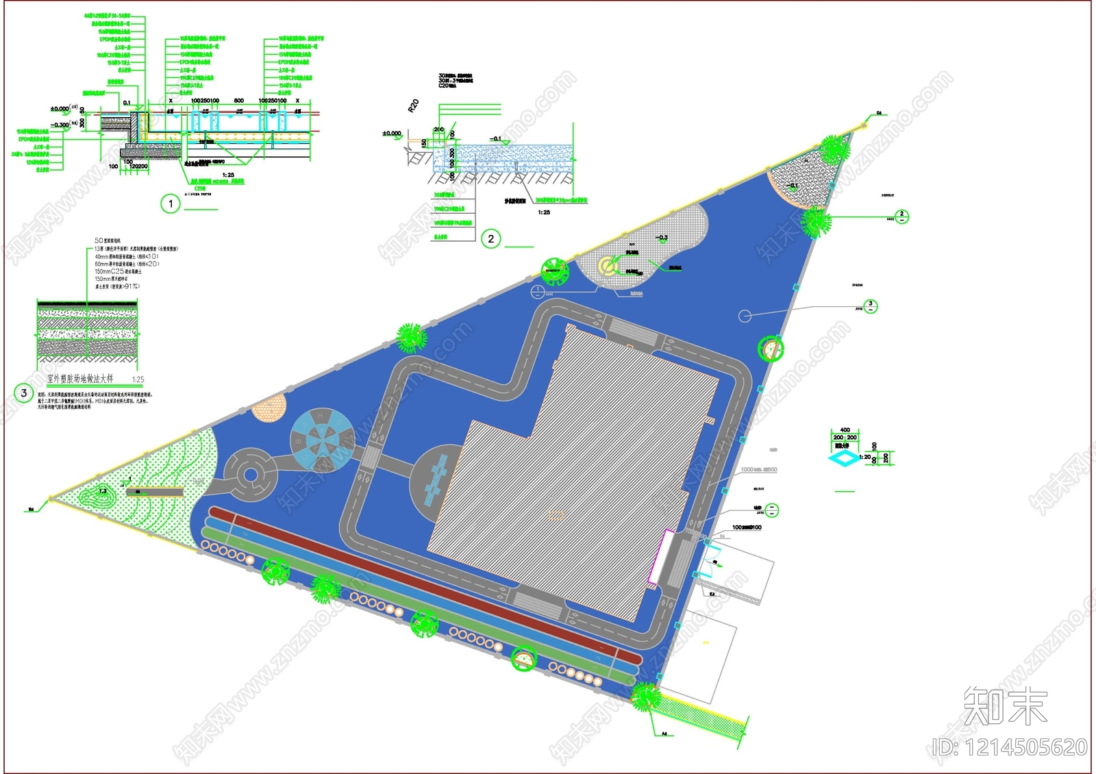 现代幼儿园施工图下载【ID:1214505620】