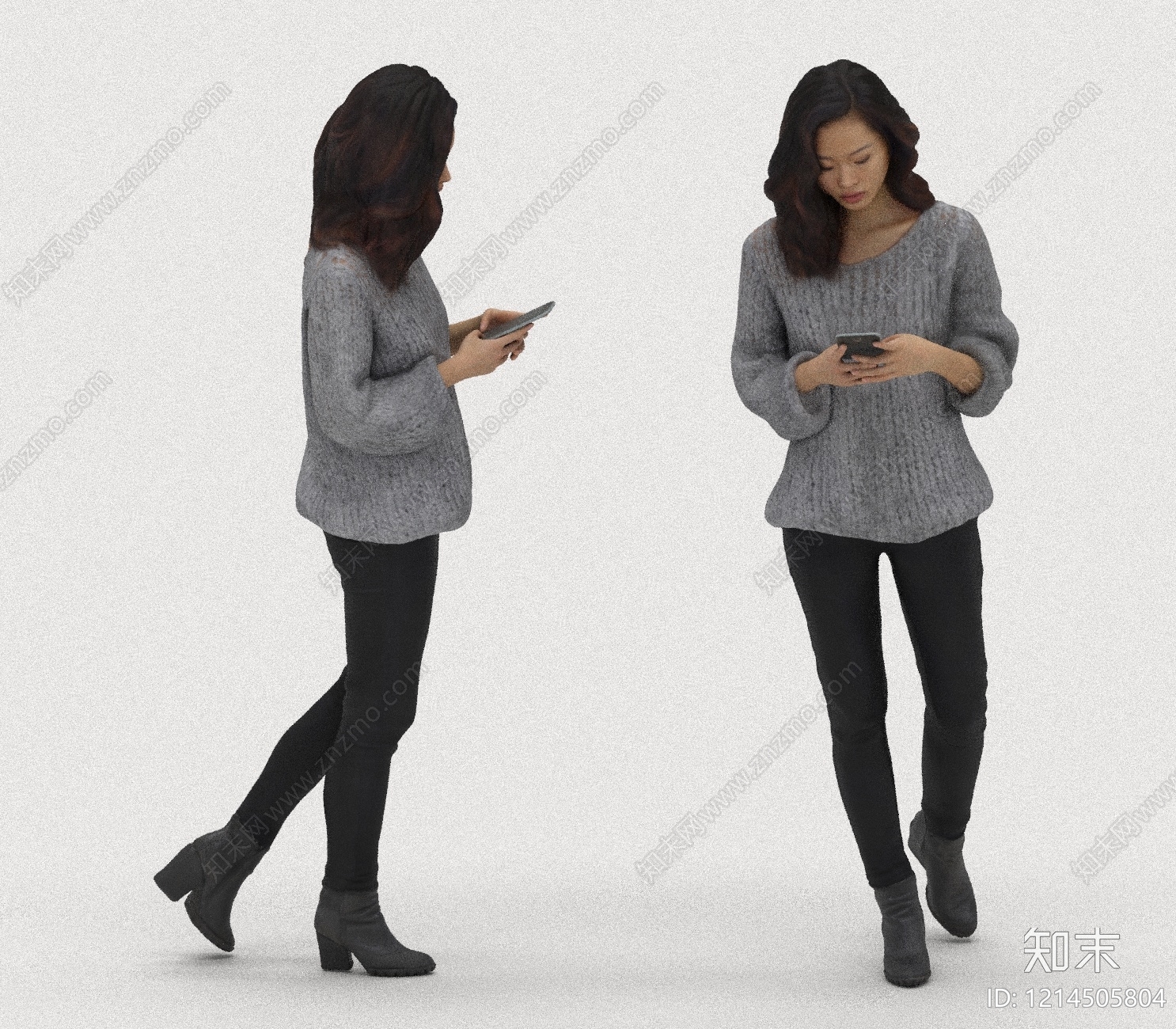 现代简约女人3D模型下载【ID:1214505804】