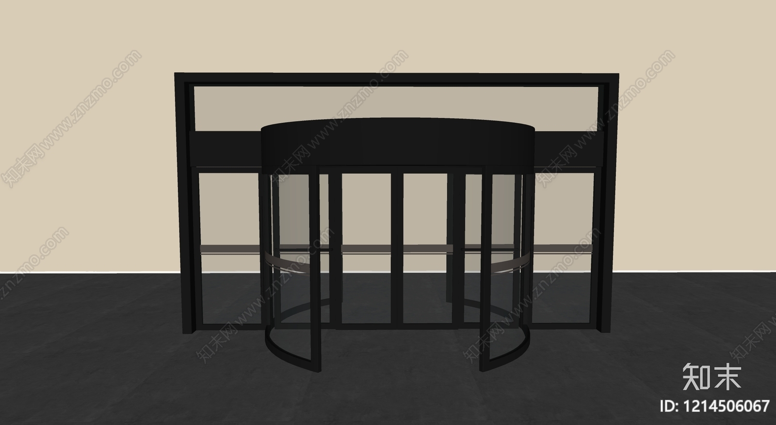 现代旋转门SU模型下载【ID:1214506067】