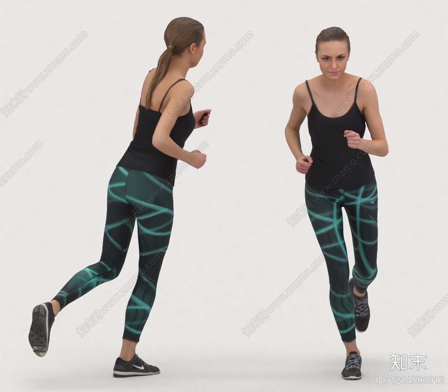 运动休闲风女人3D模型下载【ID:1214506012】