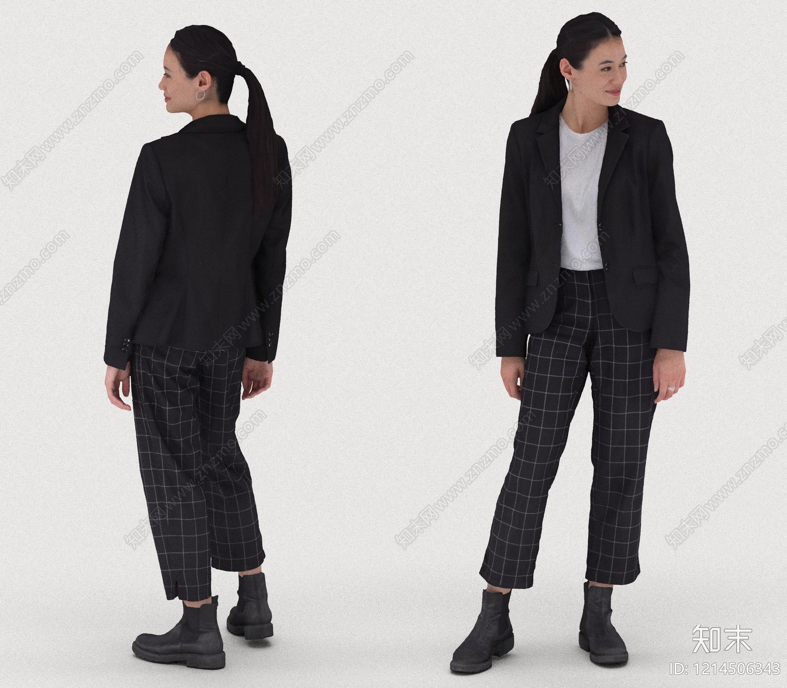 现代简约女人3D模型下载【ID:1214506343】