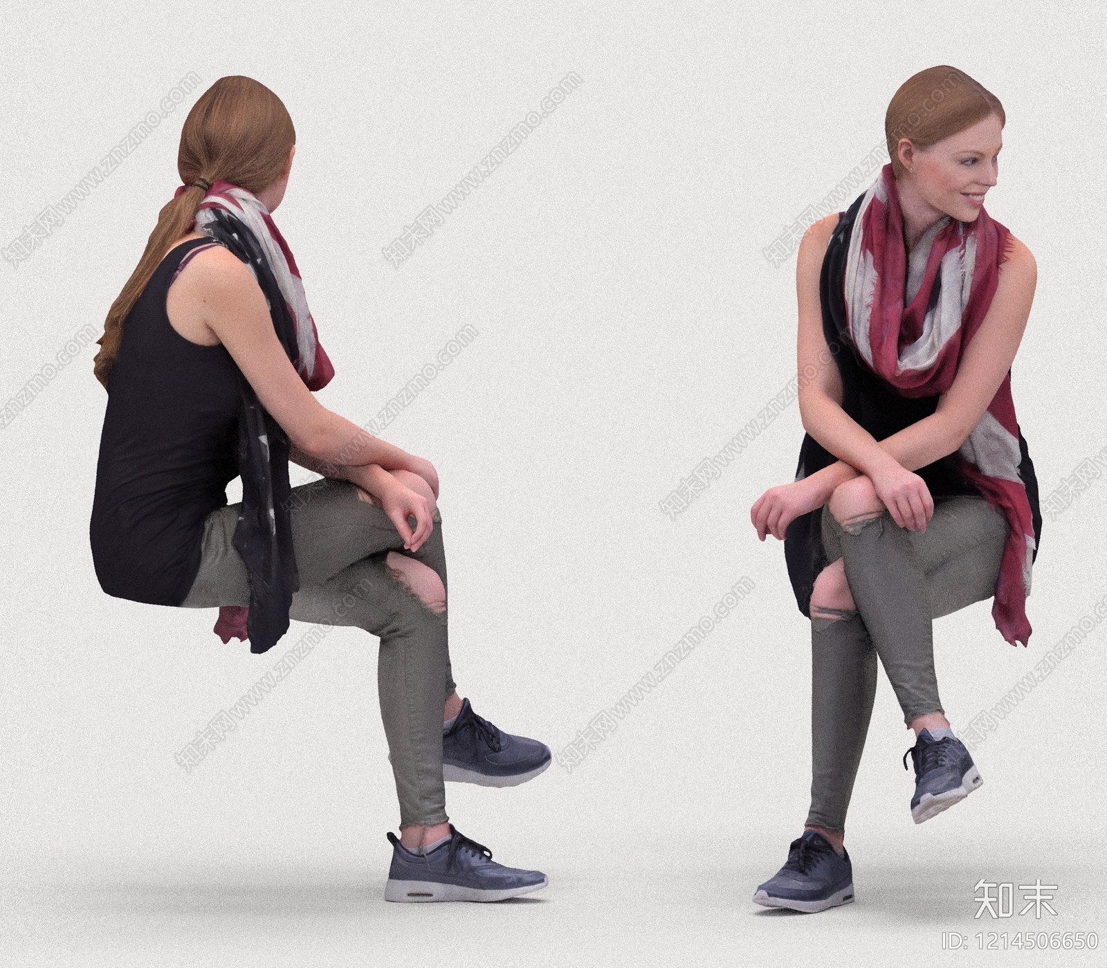 现代简约女人3D模型下载【ID:1214506650】