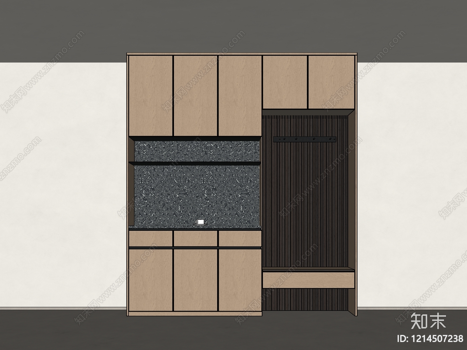 极简玄关柜SU模型下载【ID:1214507238】