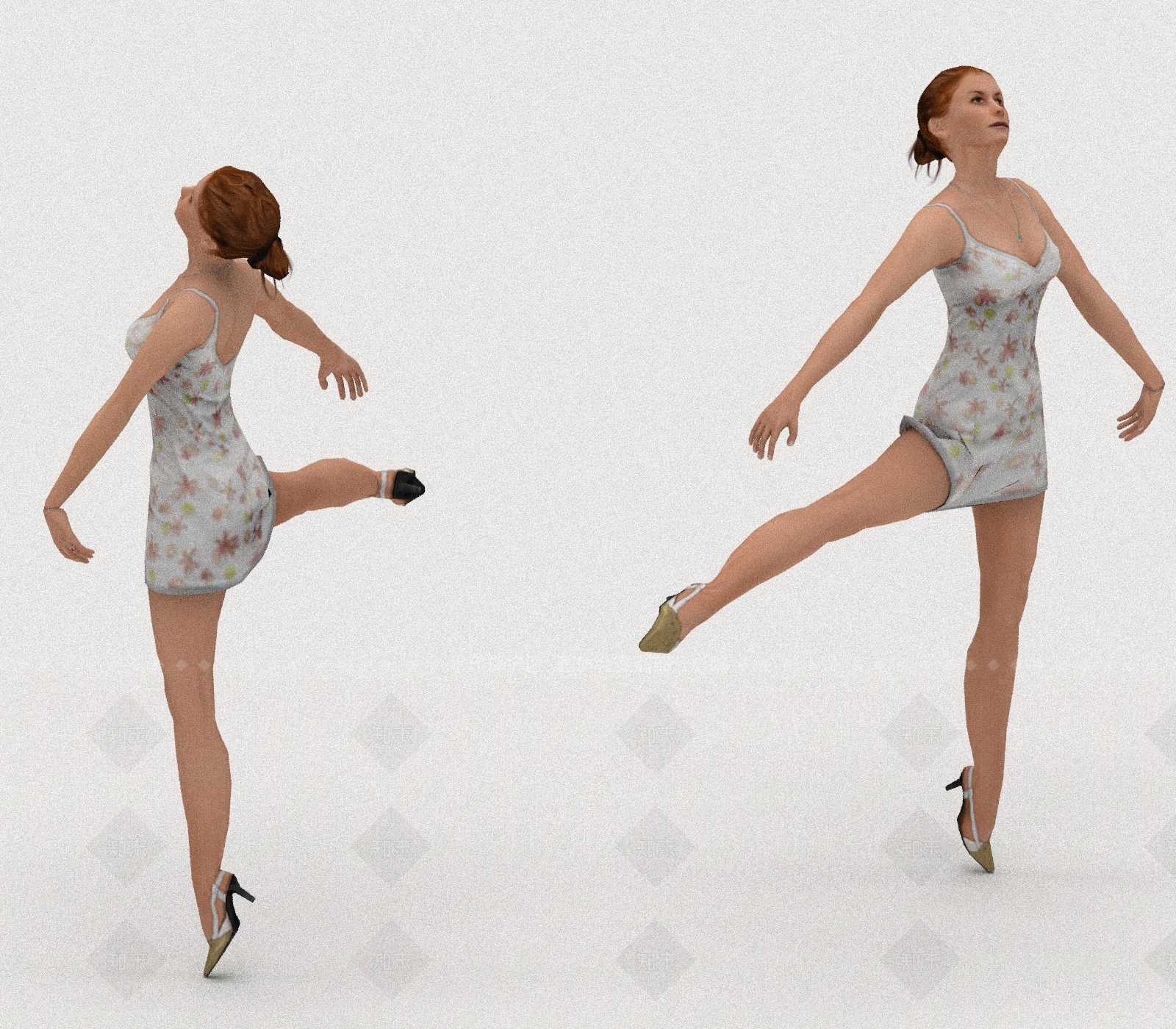 现代舞风虚拟人物3D模型下载【ID:1214507323】