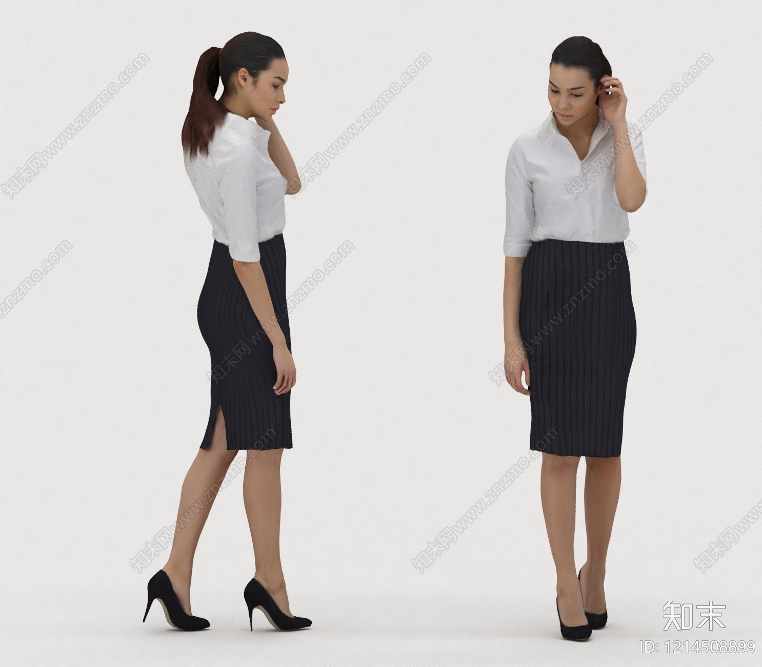 现代简约女人3D模型下载【ID:1214508899】