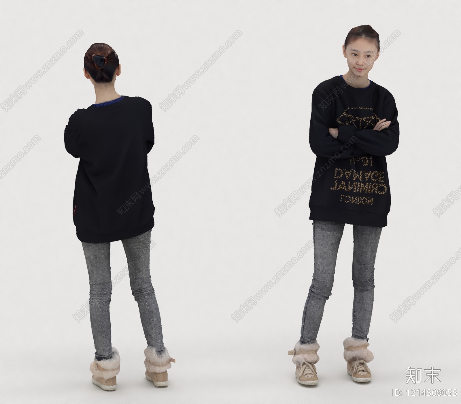 现代简约女人3D模型下载【ID:1214509055】