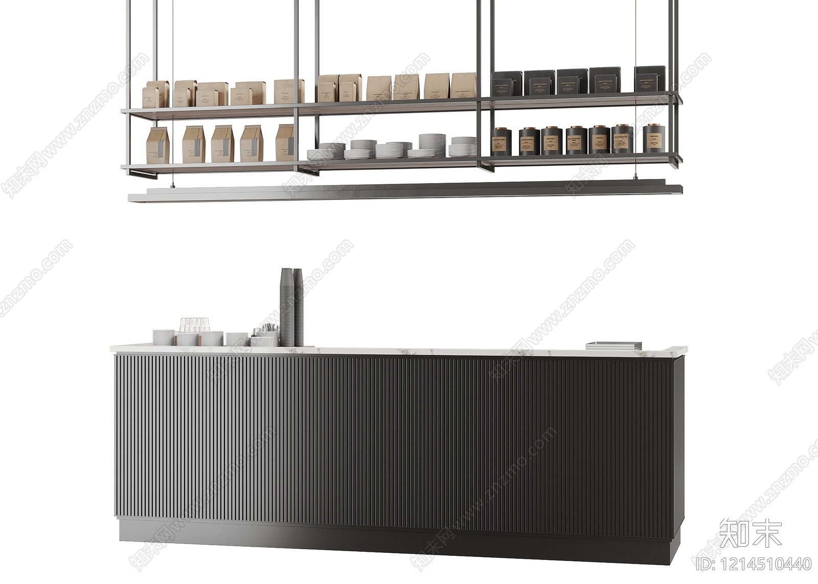 极简收银台3D模型下载【ID:1214510440】