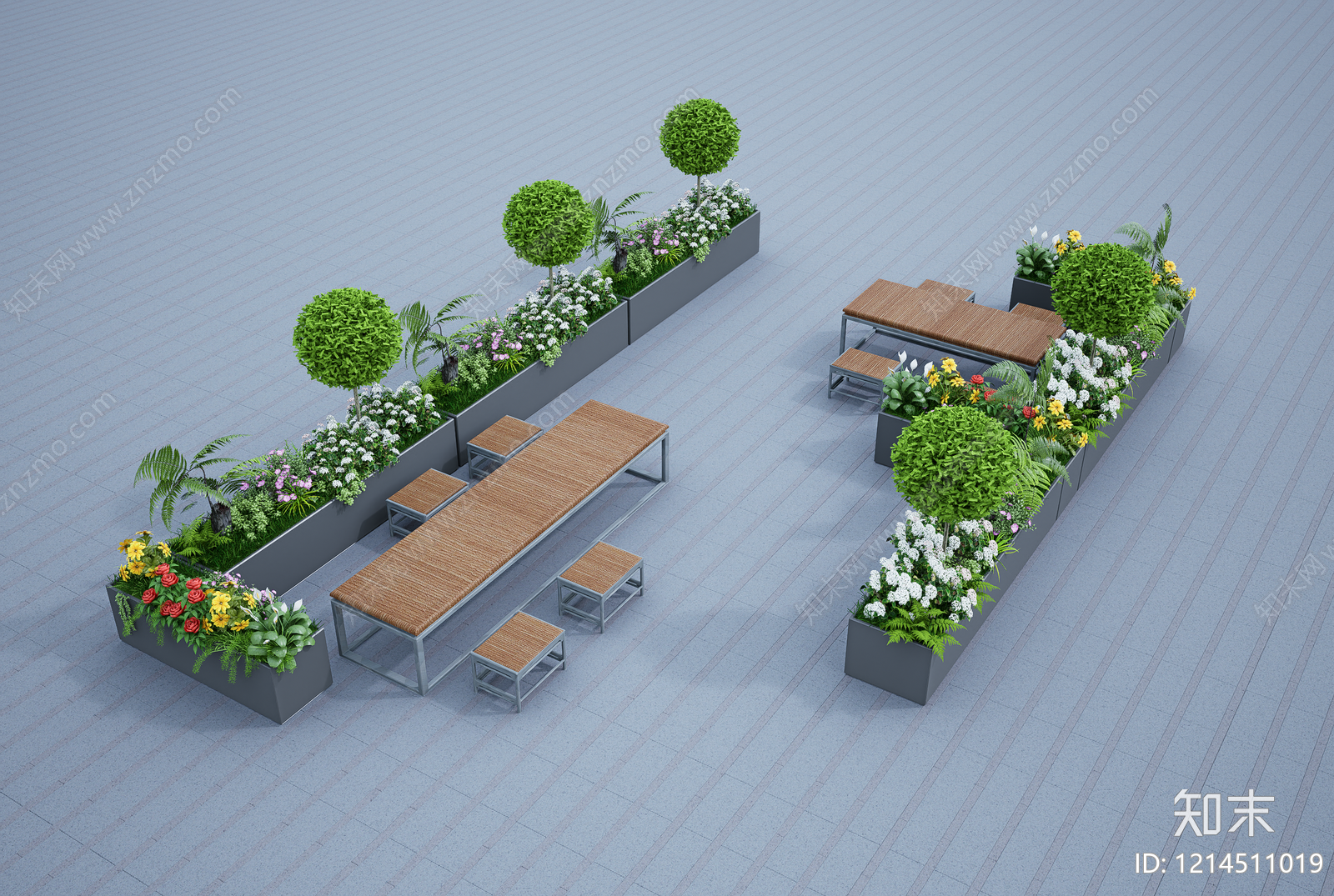 现代花钵花器SU模型下载【ID:1214511019】