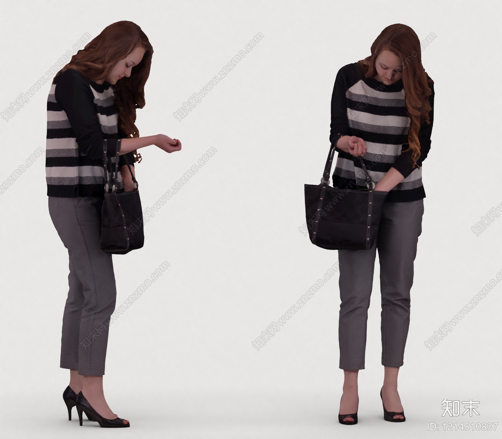 现代简约女人3D模型下载【ID:1214510837】