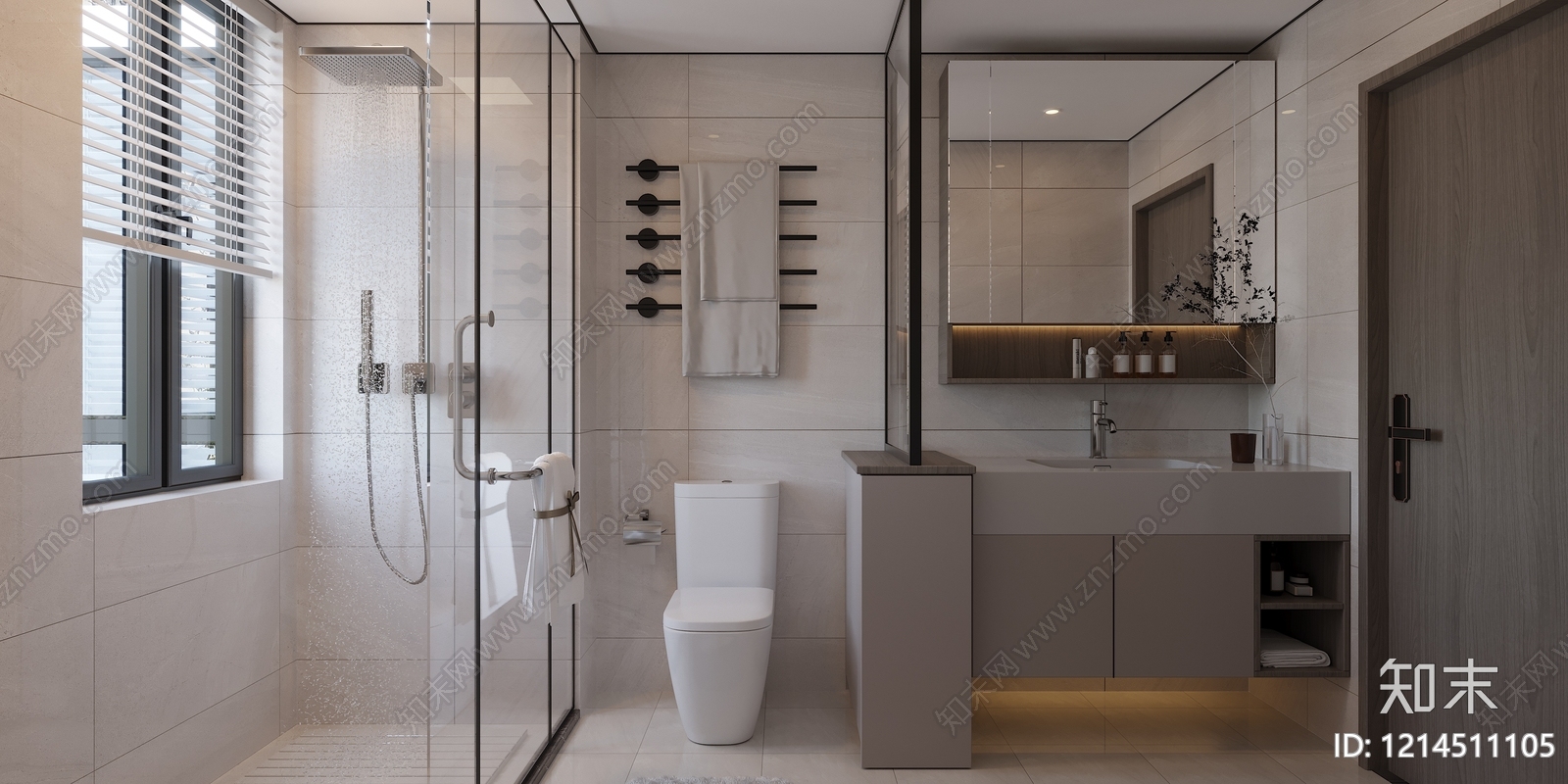 现代简约卫生间3D模型下载【ID:1214511105】