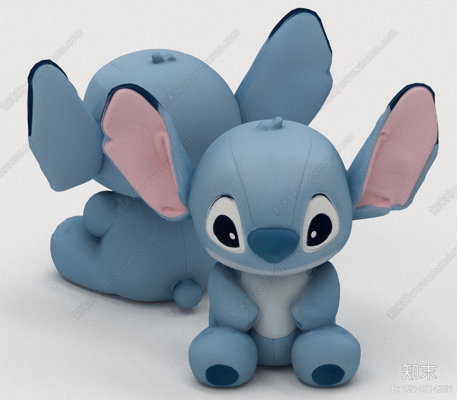 卡通萌系雕塑摆件3D模型下载【ID:1214514231】