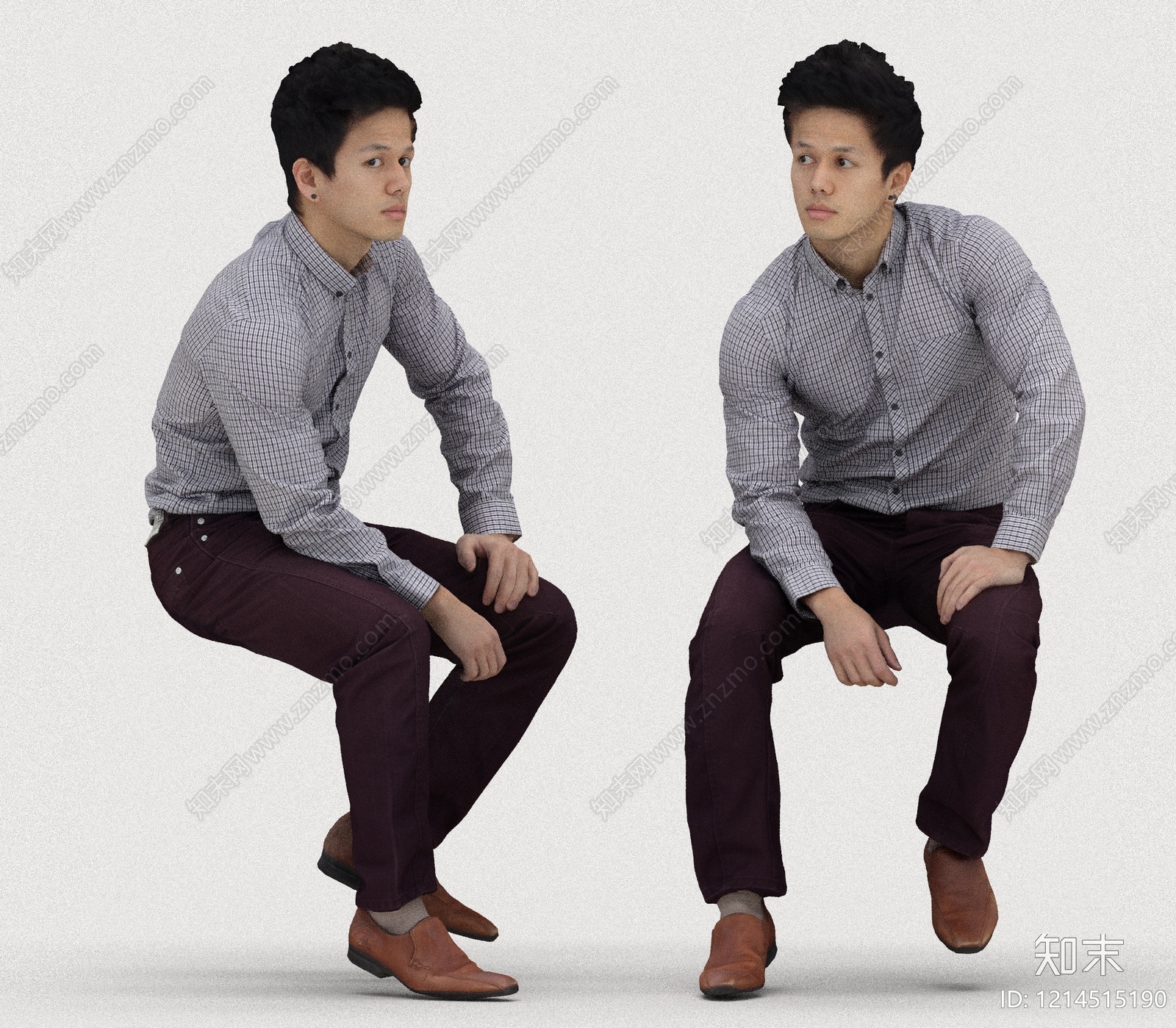 现代简约男人3D模型下载【ID:1214515190】