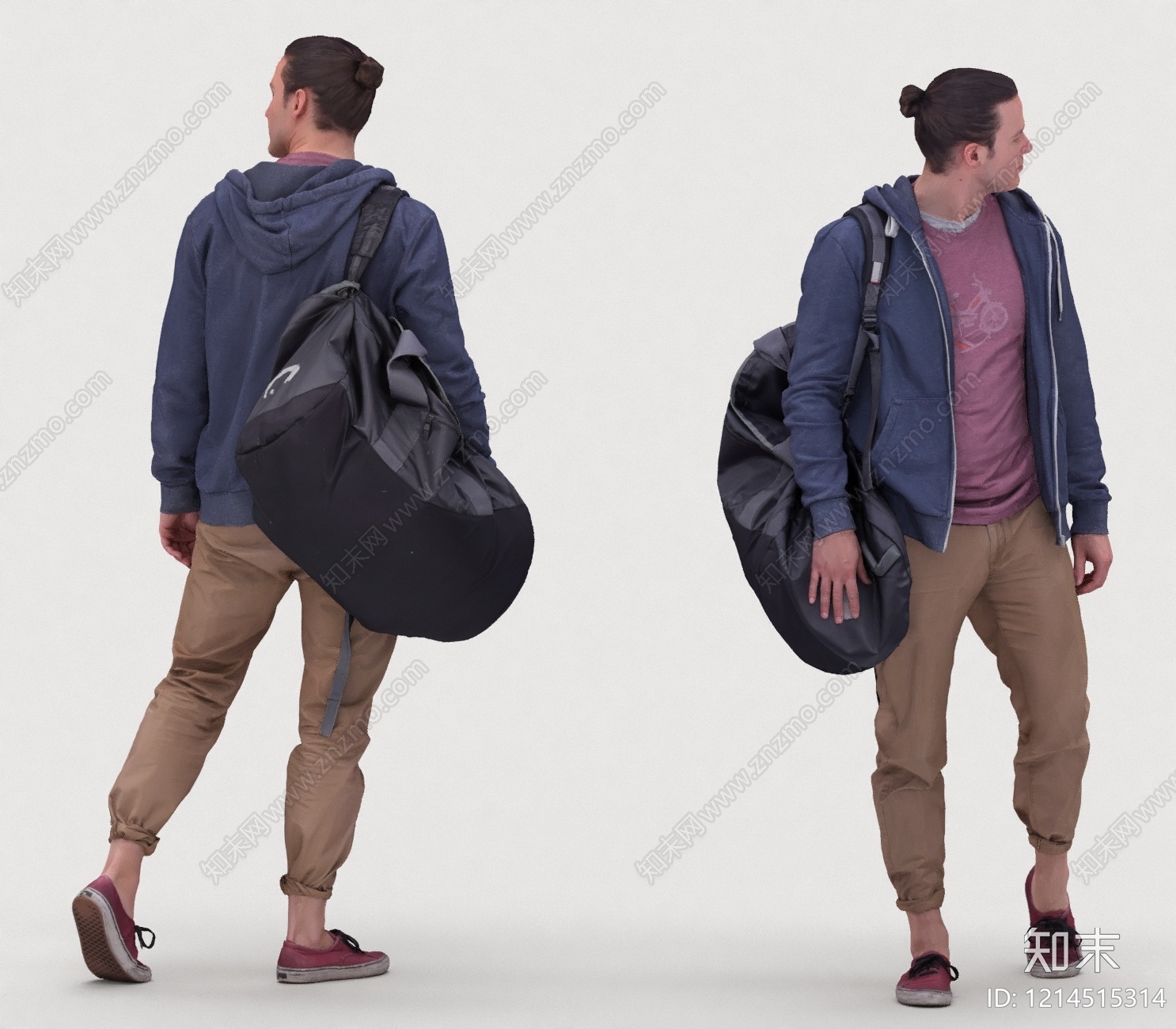 现代休闲男人3D模型下载【ID:1214515314】