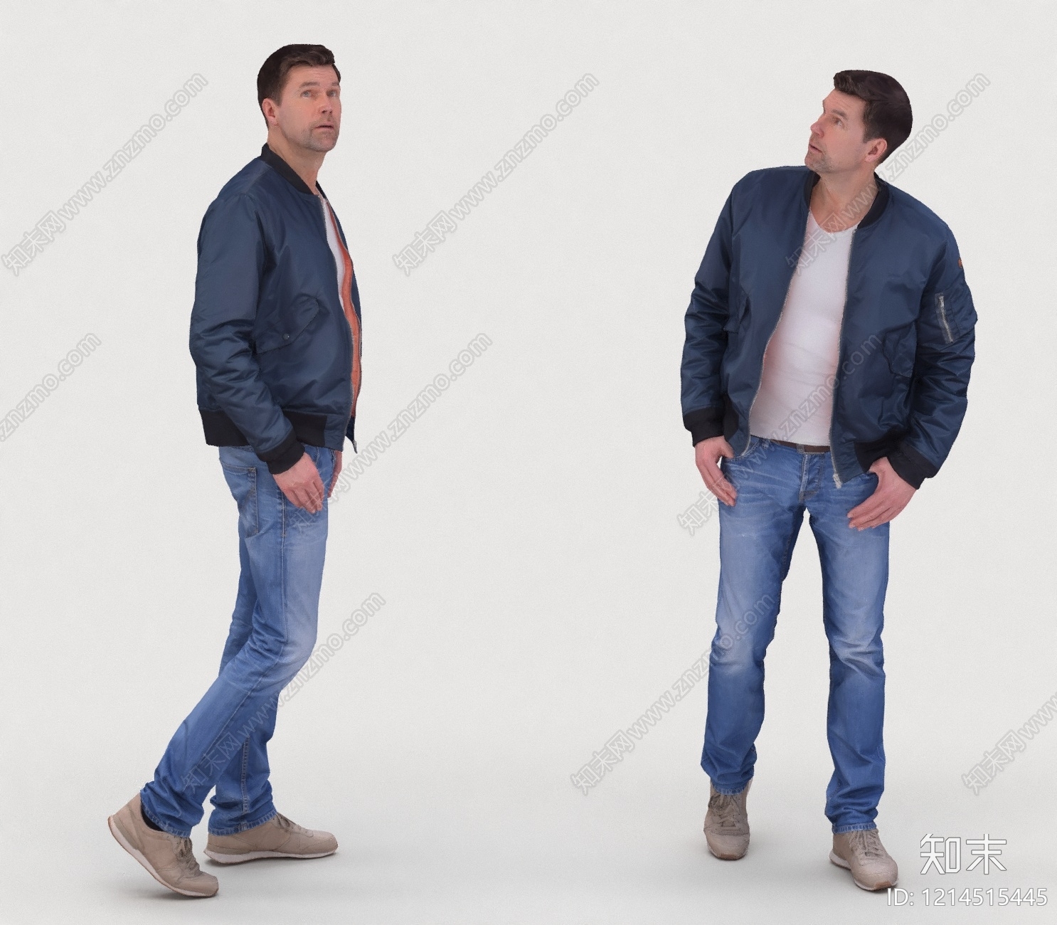 现代休闲男人3D模型下载【ID:1214515445】