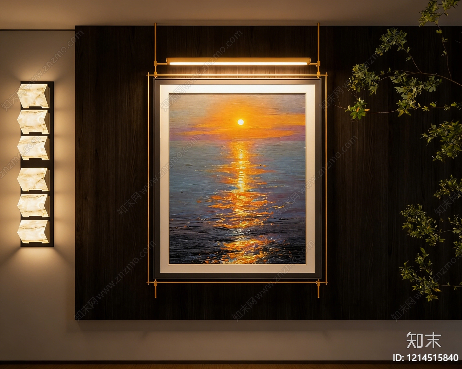 新中式挂画3D模型下载【ID:1214515840】