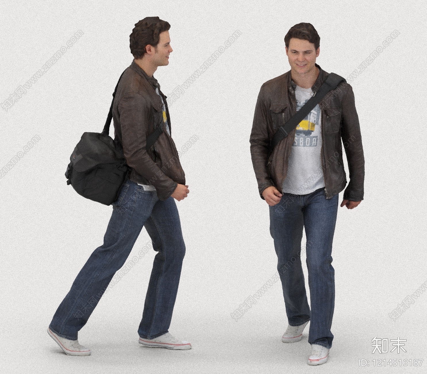 现代休闲虚拟人物3D模型下载【ID:1214516187】