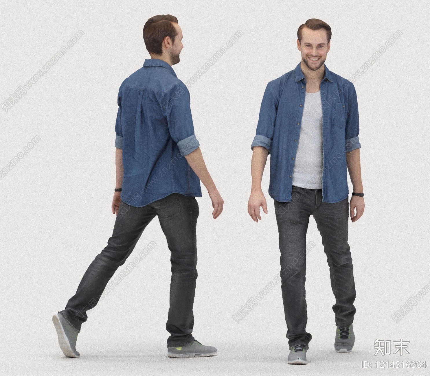 现代简约男人3D模型下载【ID:1214516264】