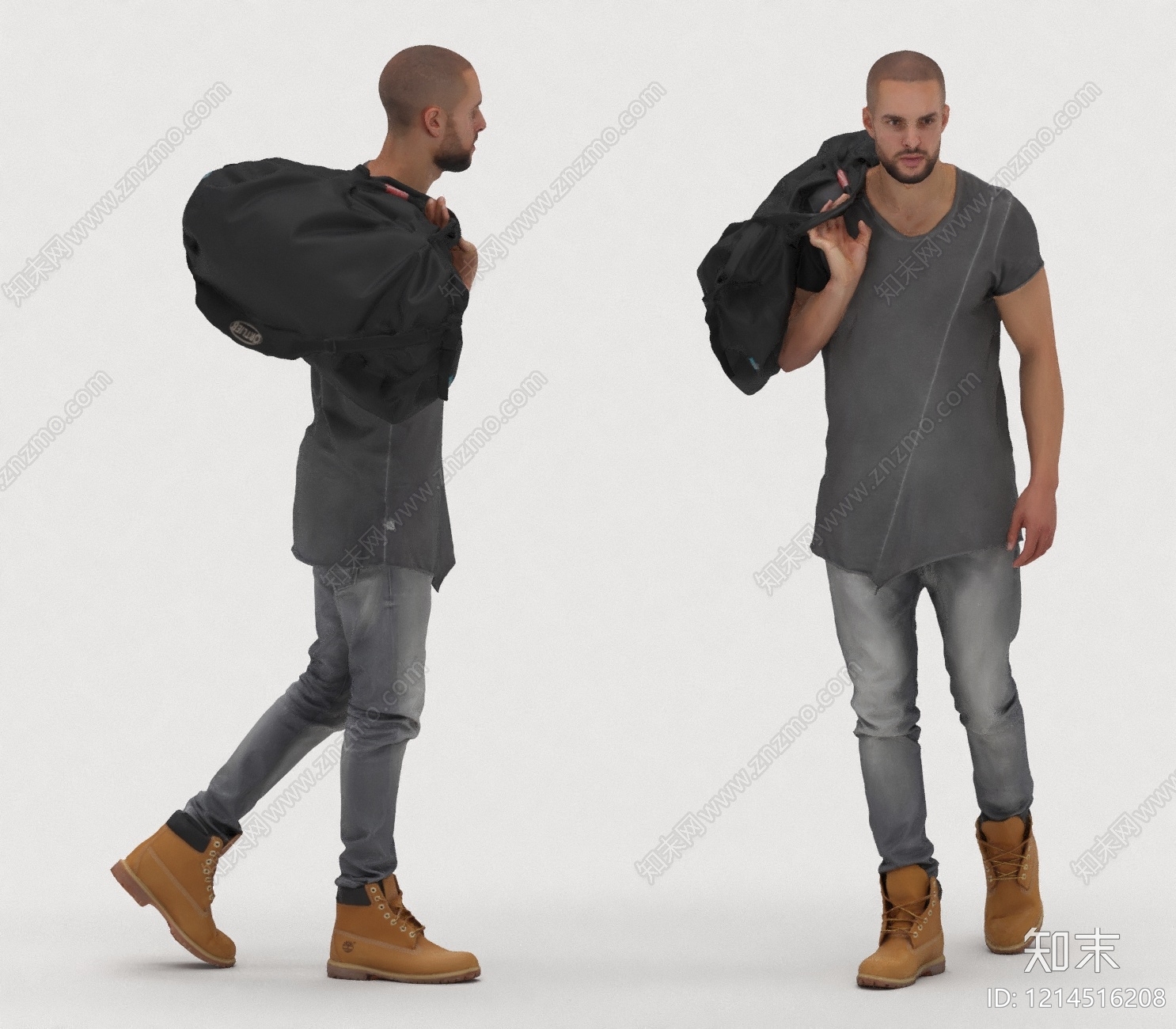 现代简约男人3D模型下载【ID:1214516208】