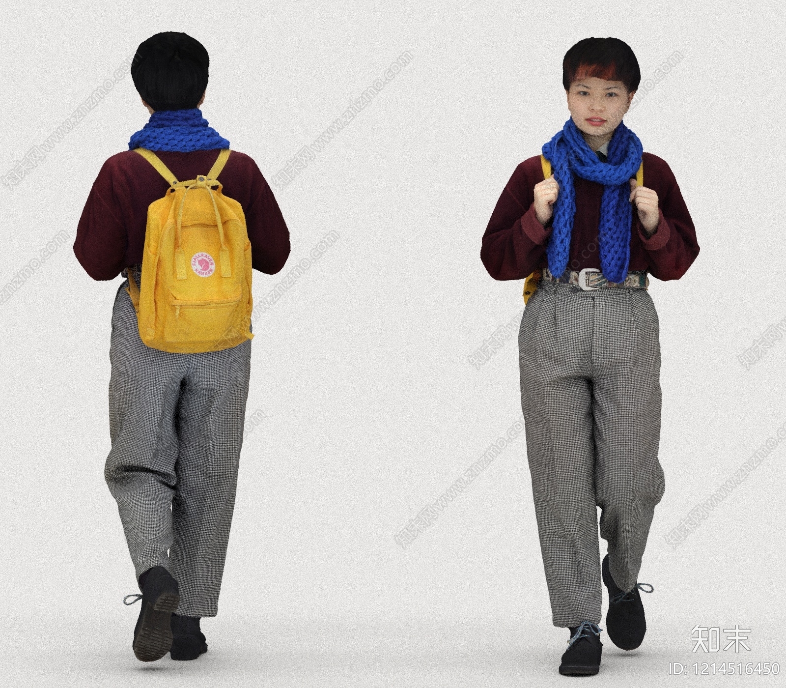 复古女人3D模型下载【ID:1214516450】
