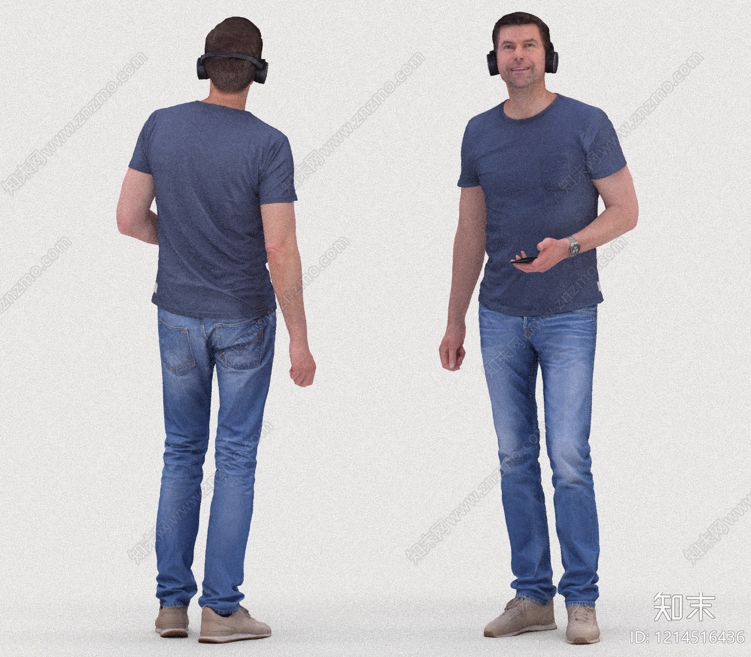 现代简约男人3D模型下载【ID:1214516436】