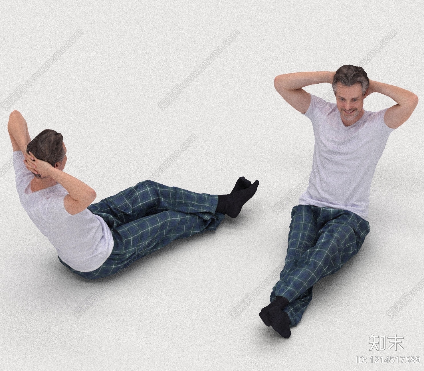 现代简约虚拟人物3D模型下载【ID:1214517589】