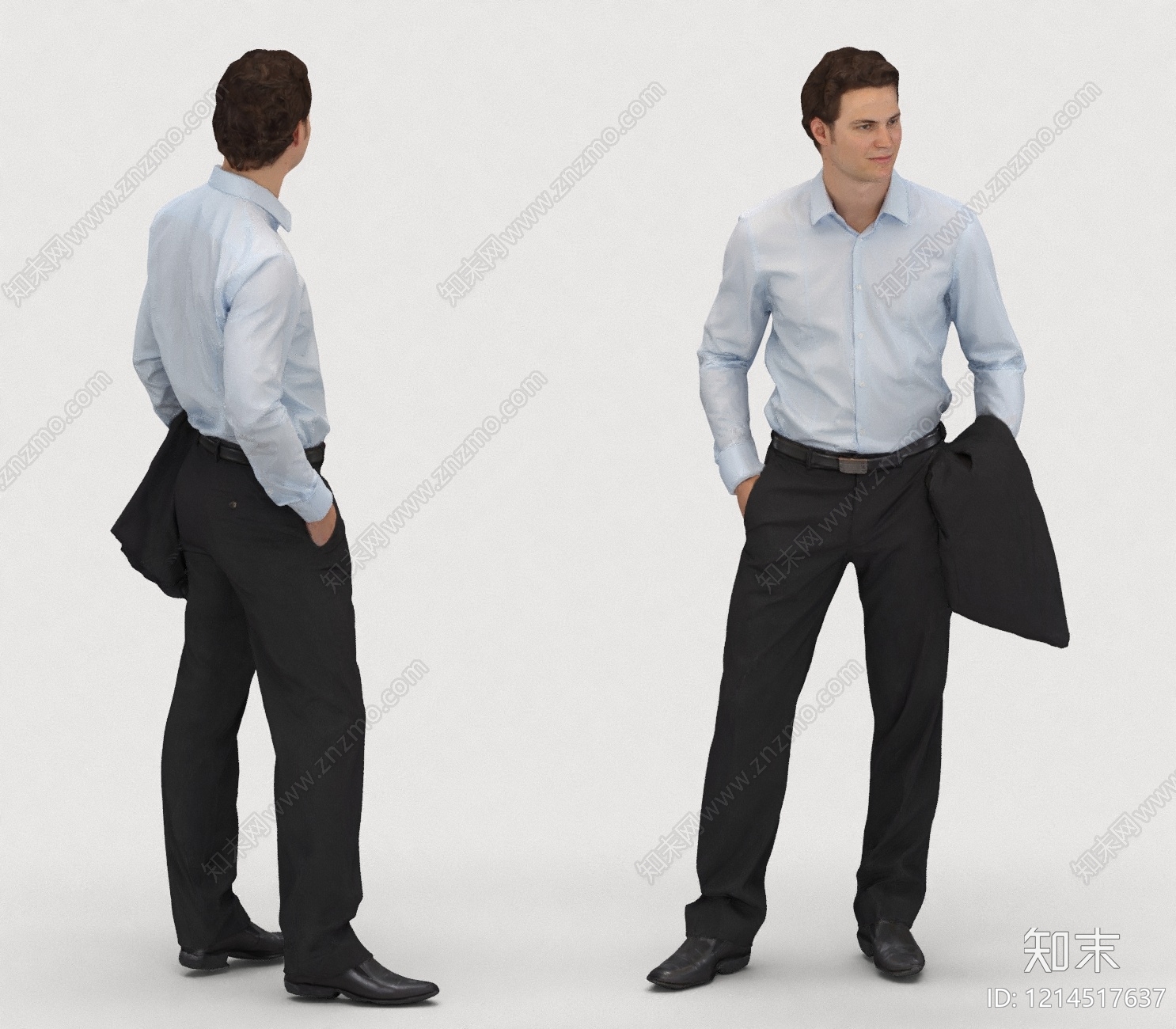 现代简约虚拟人物3D模型下载【ID:1214517637】