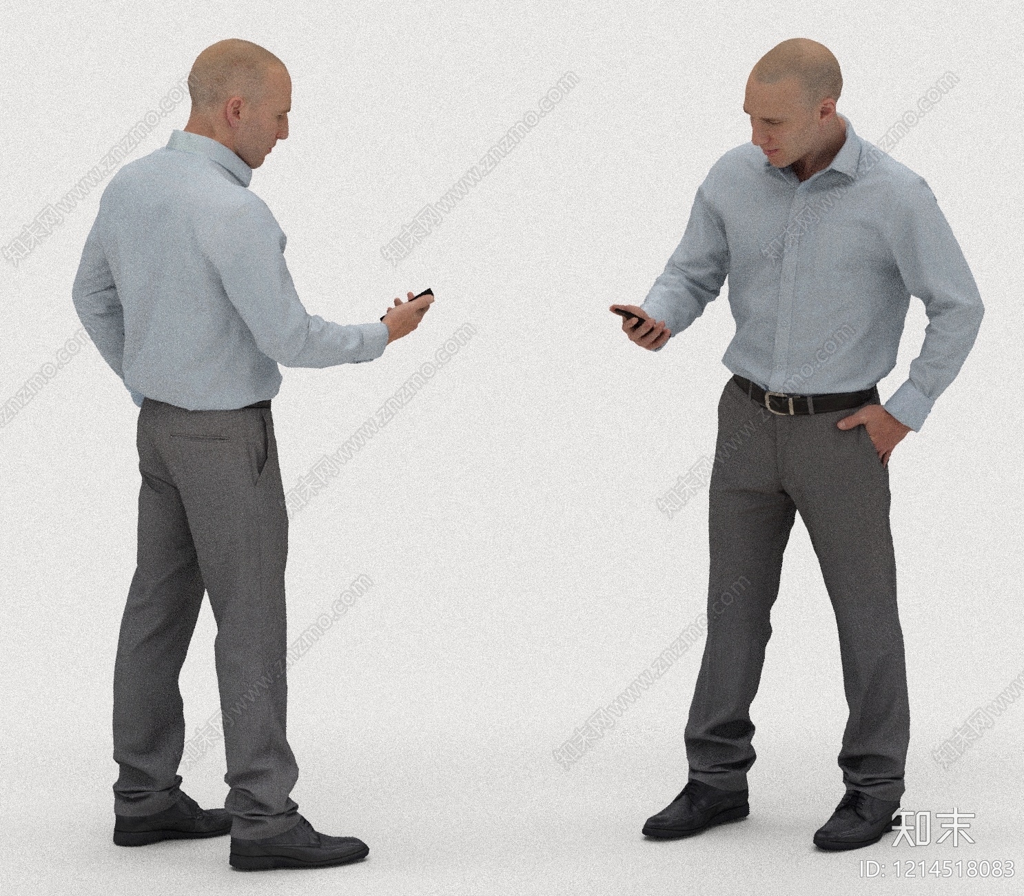 现代简约虚拟人物3D模型下载【ID:1214518083】